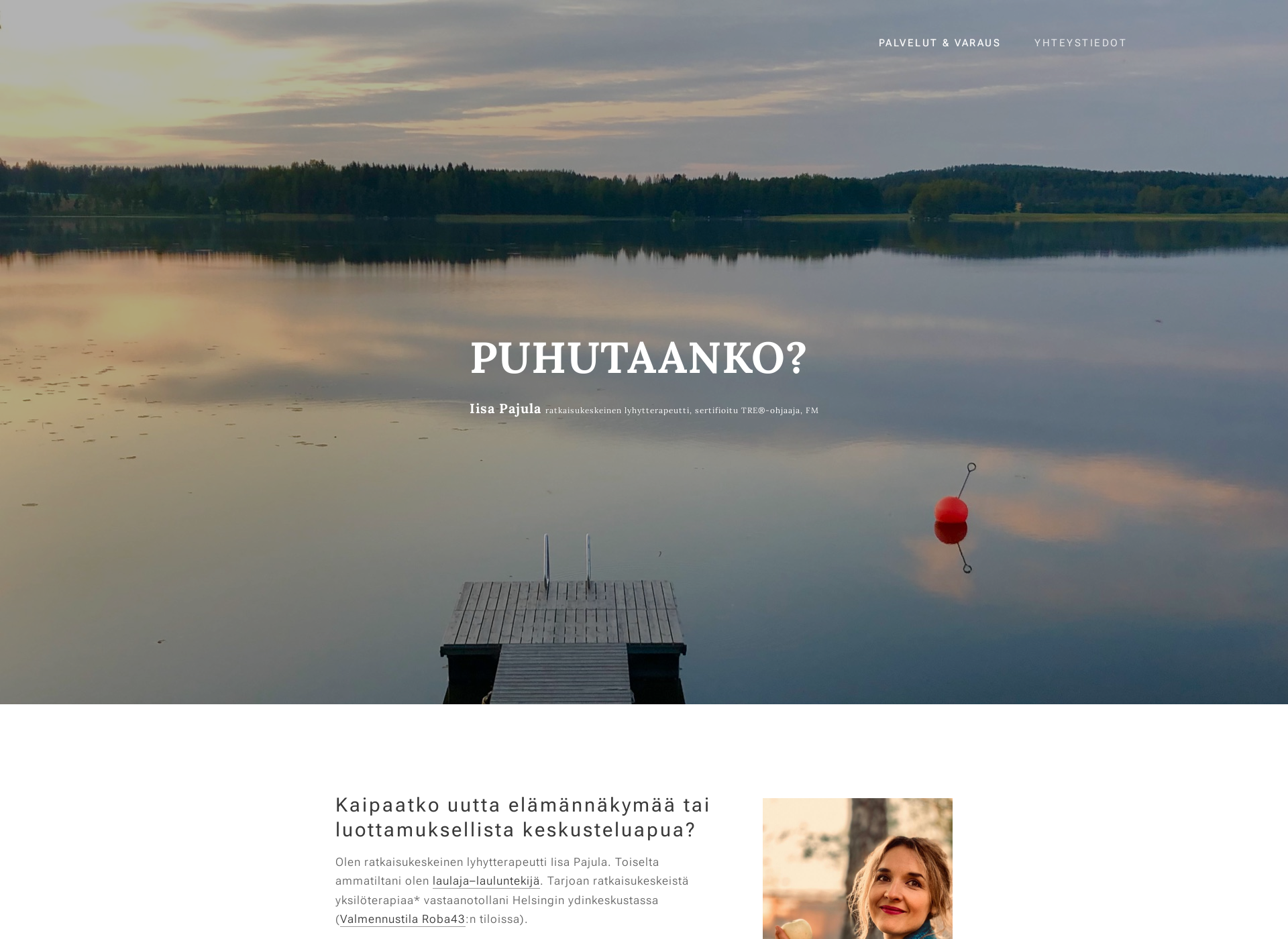 Screenshot for terapeuttiiisapajula.fi