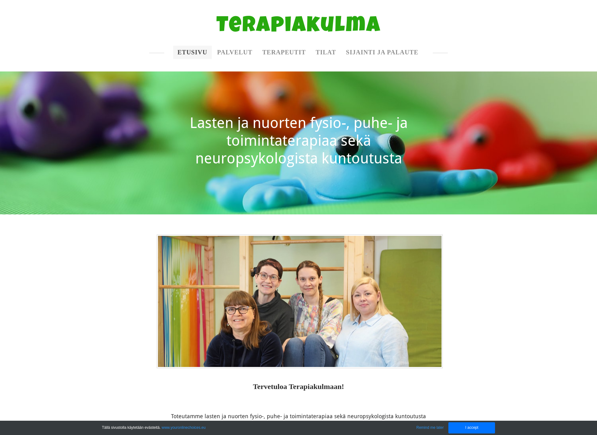 Screenshot for terapiakulma.fi