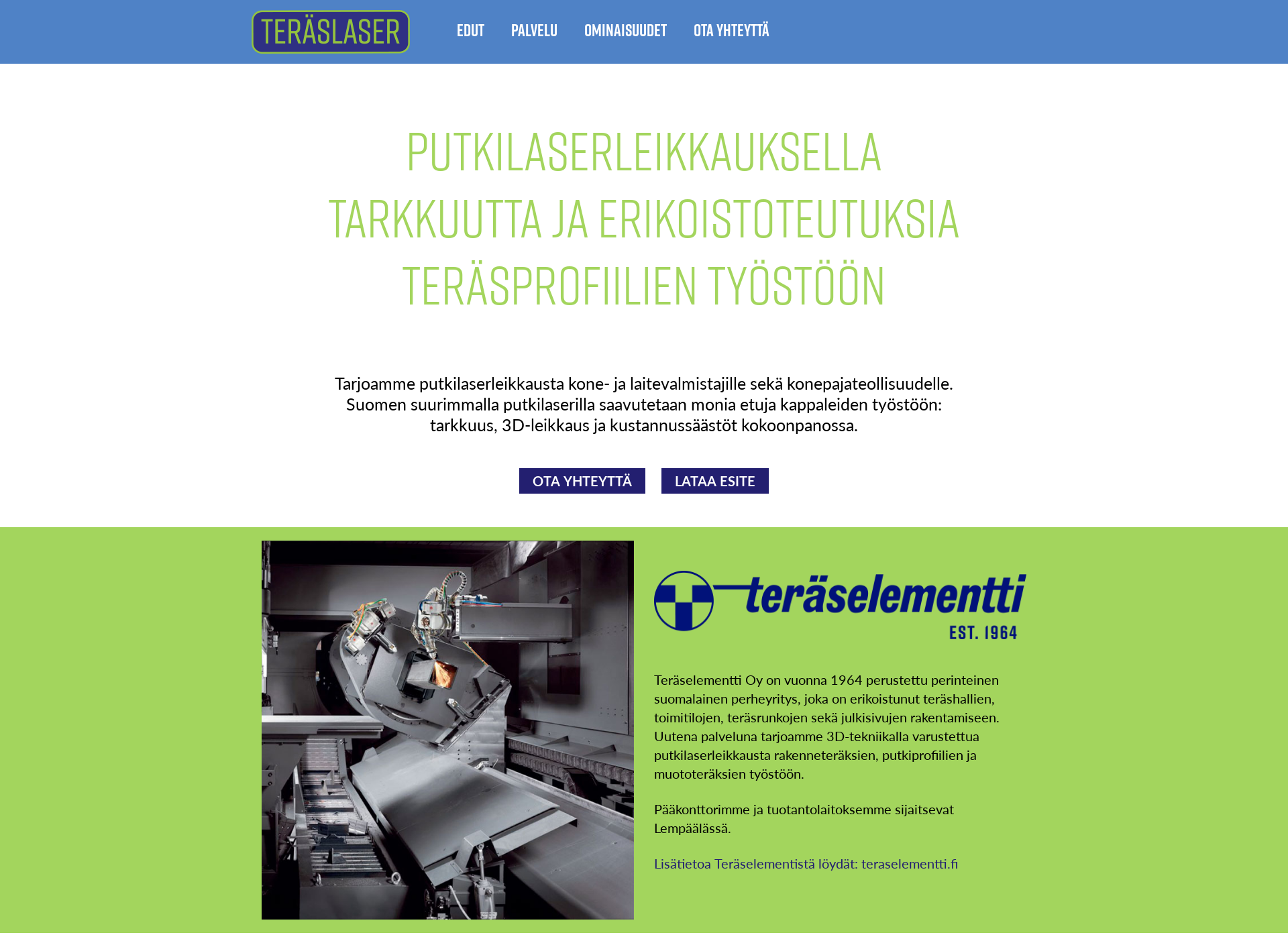 Skärmdump för teraslaser.fi