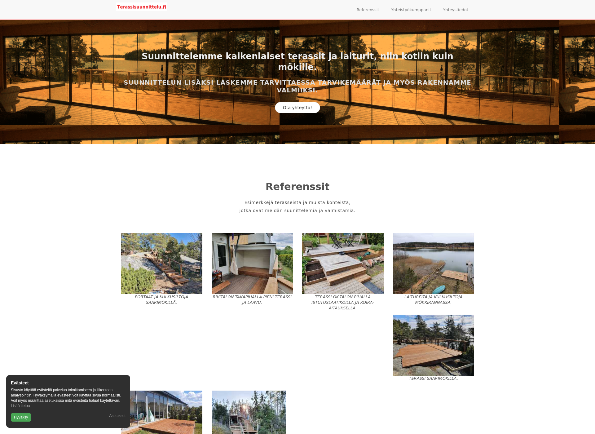 Skärmdump för terassisuunnittelu.fi