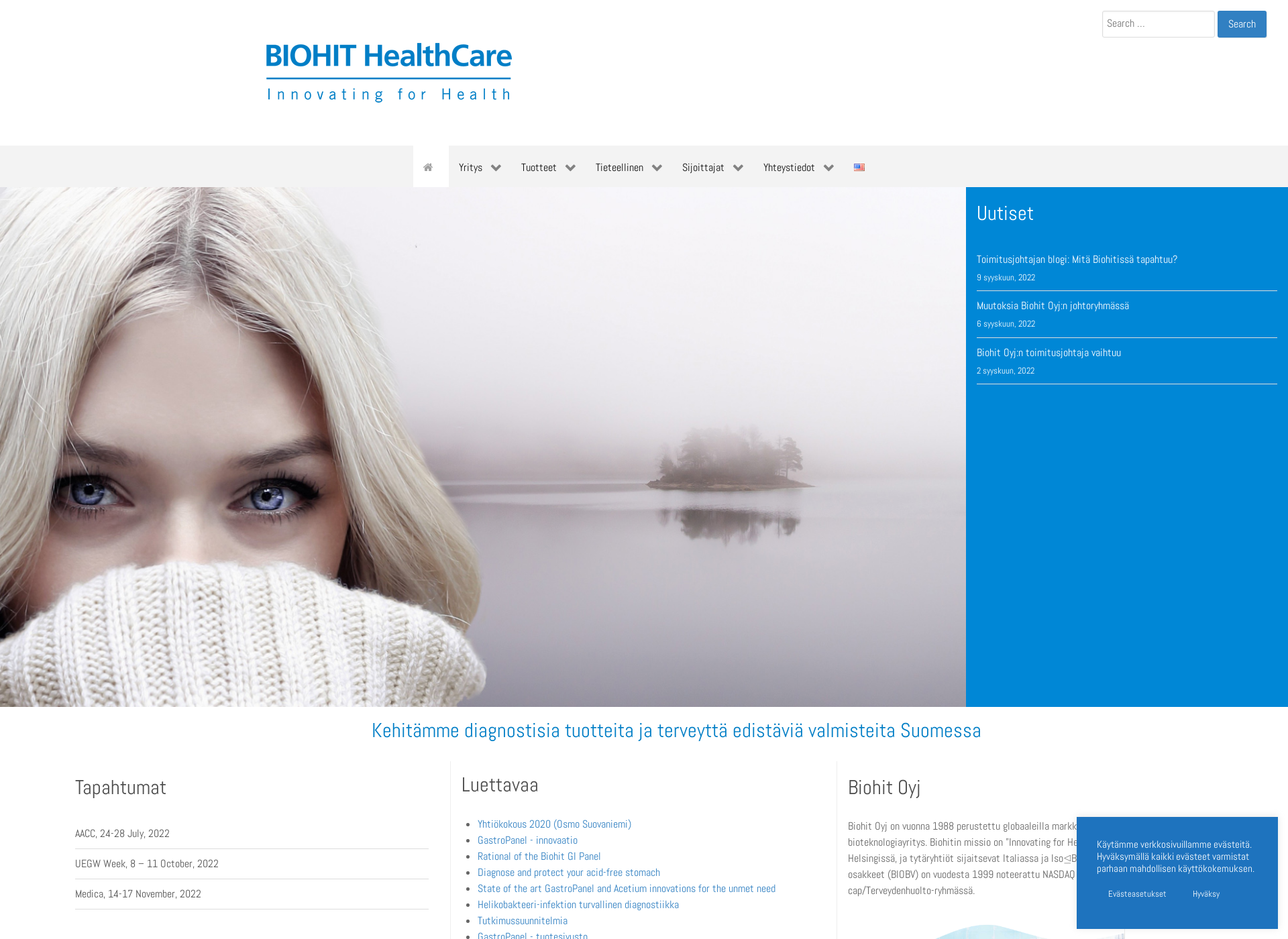 Screenshot for terveysmittaukset.fi
