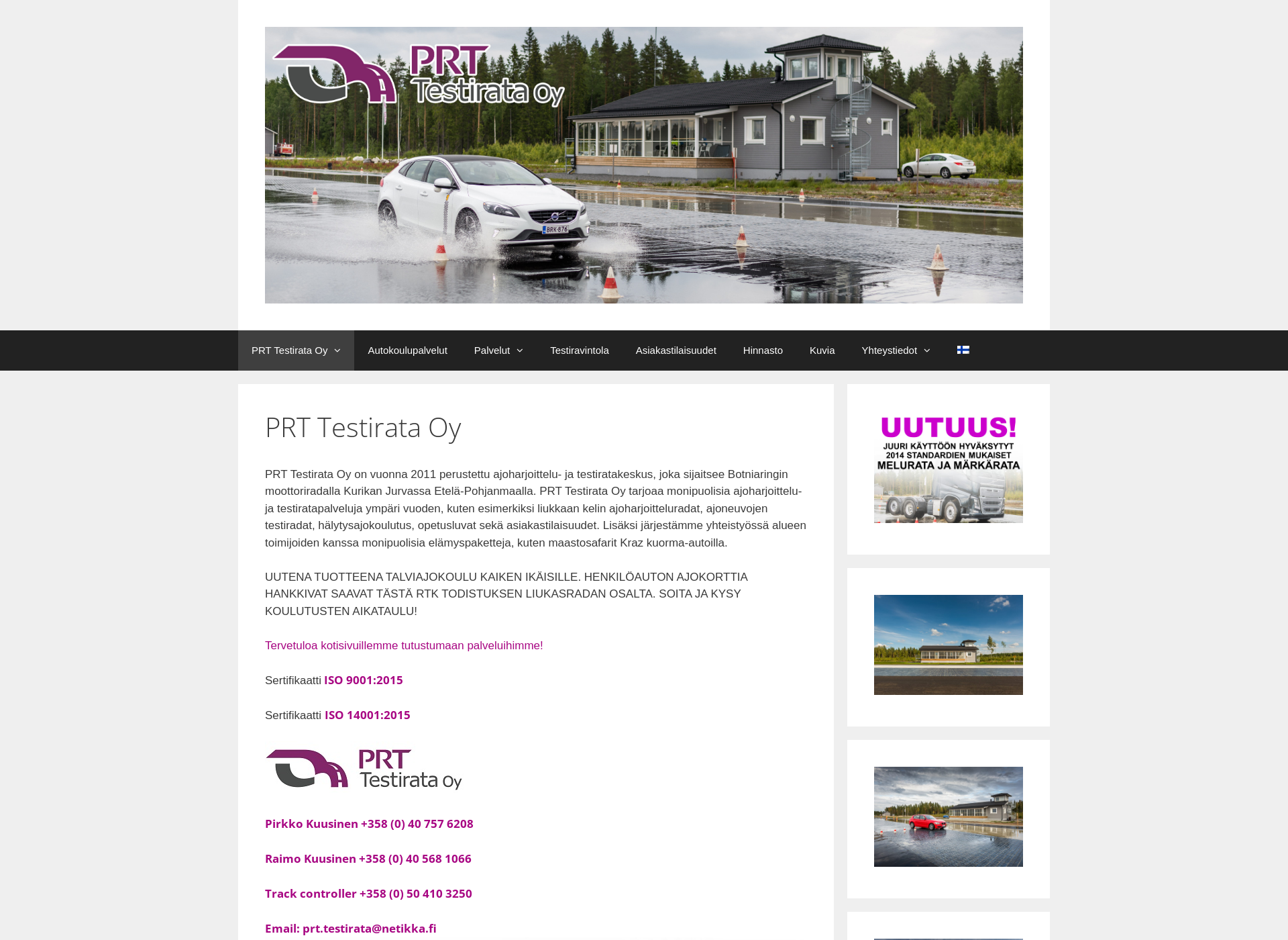 Screenshot for testirata.fi