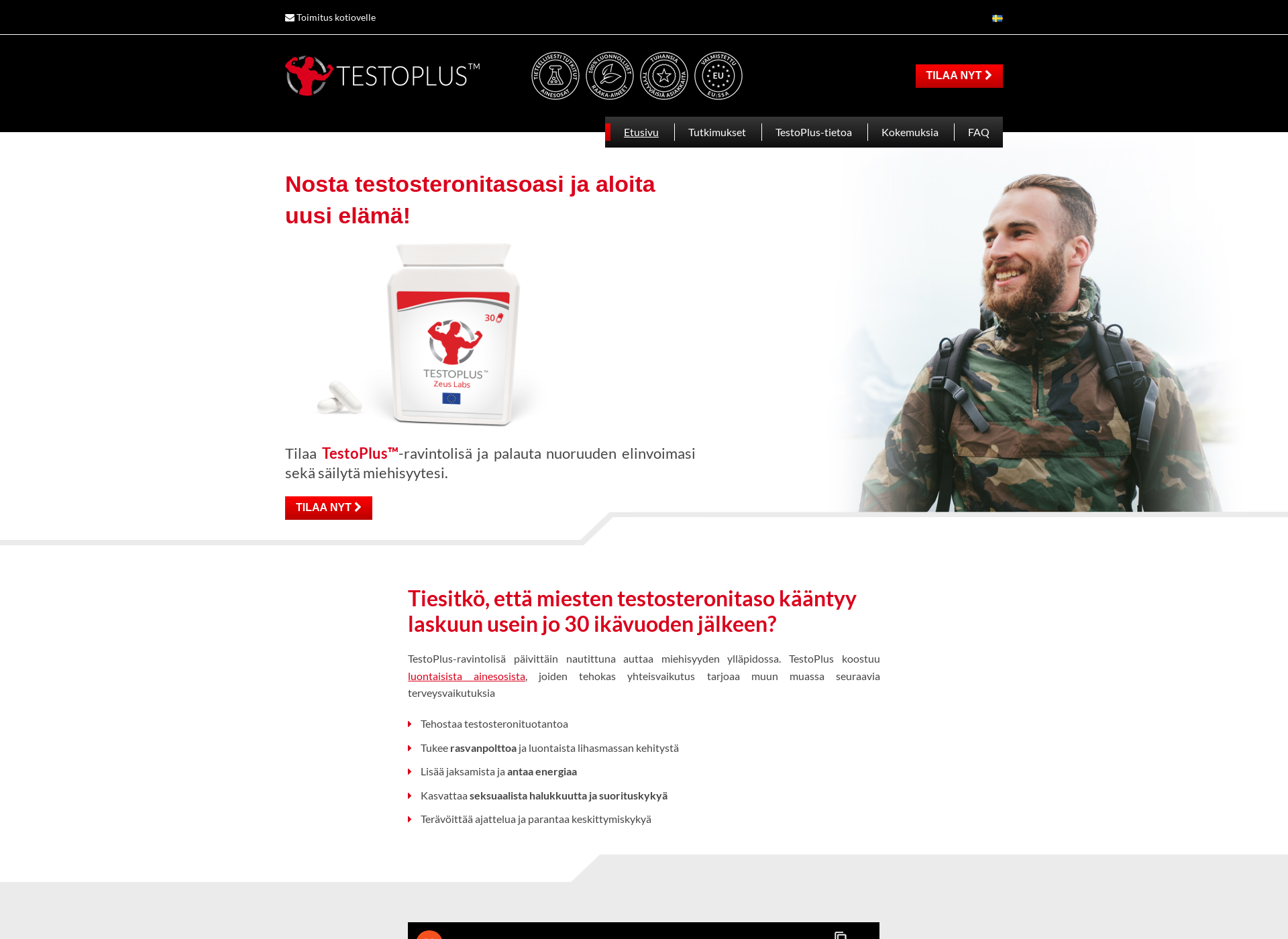 Screenshot for testoplus.fi