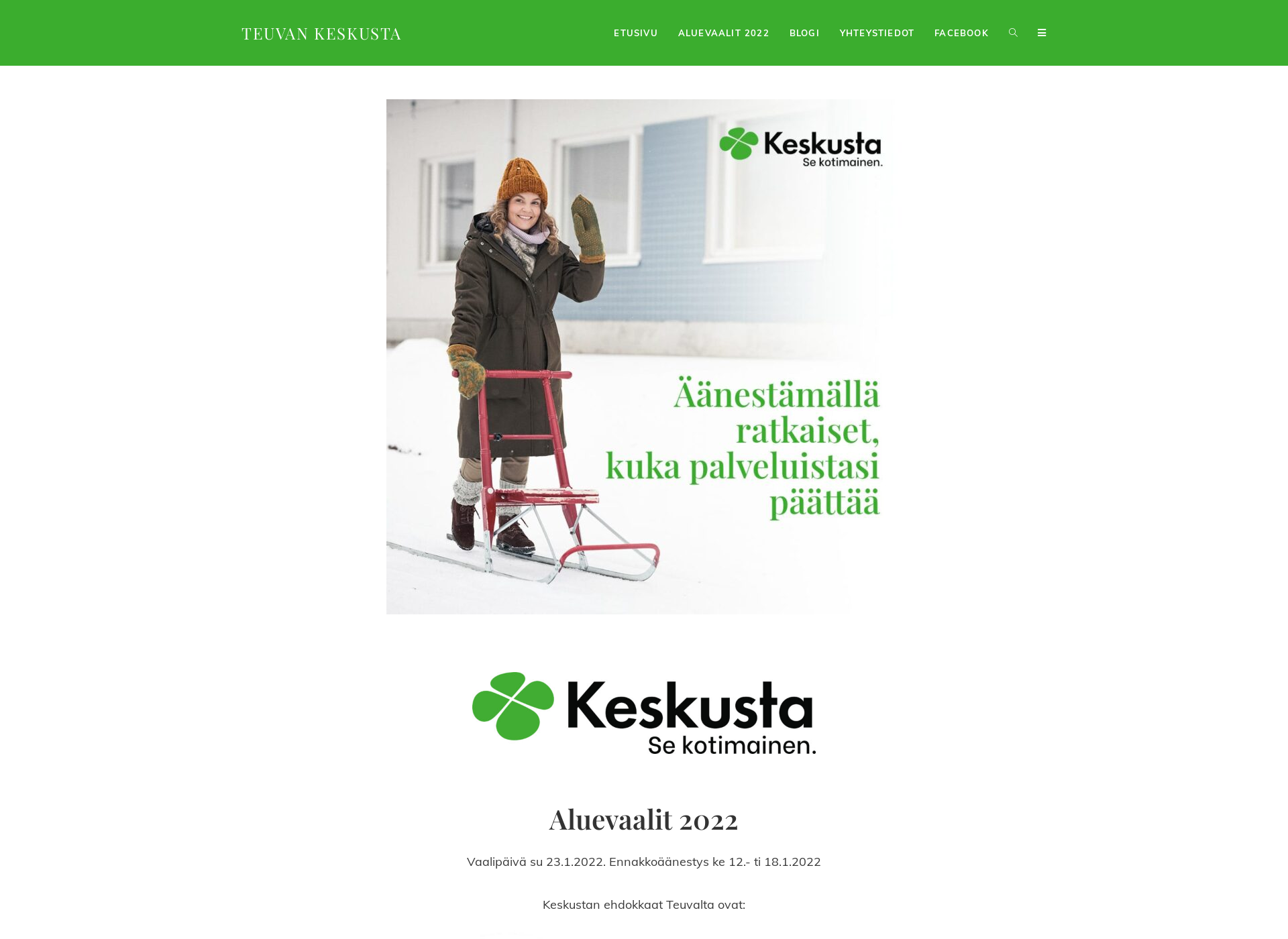 Screenshot for teuvankeskusta.fi