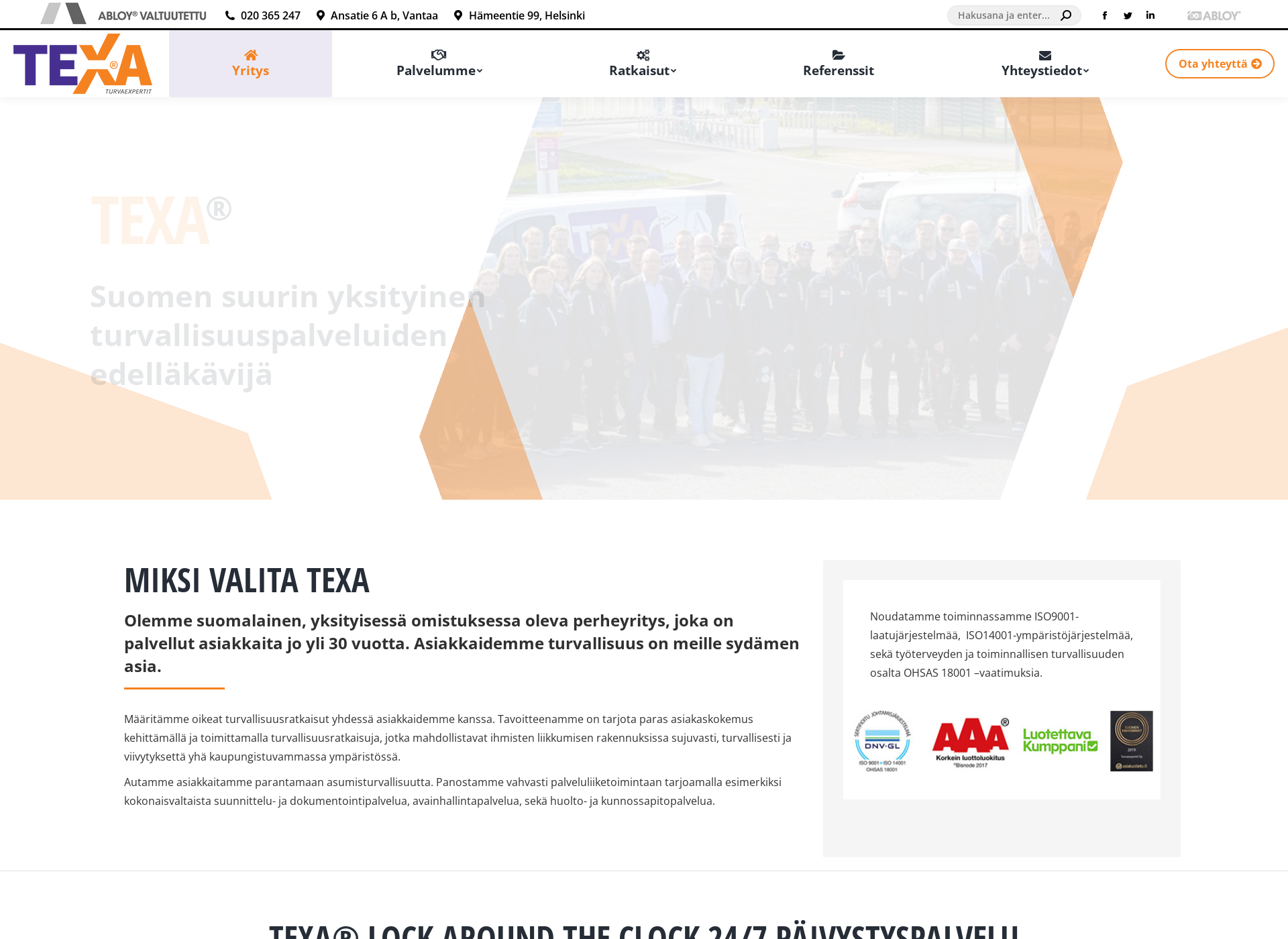 Screenshot for texa.fi