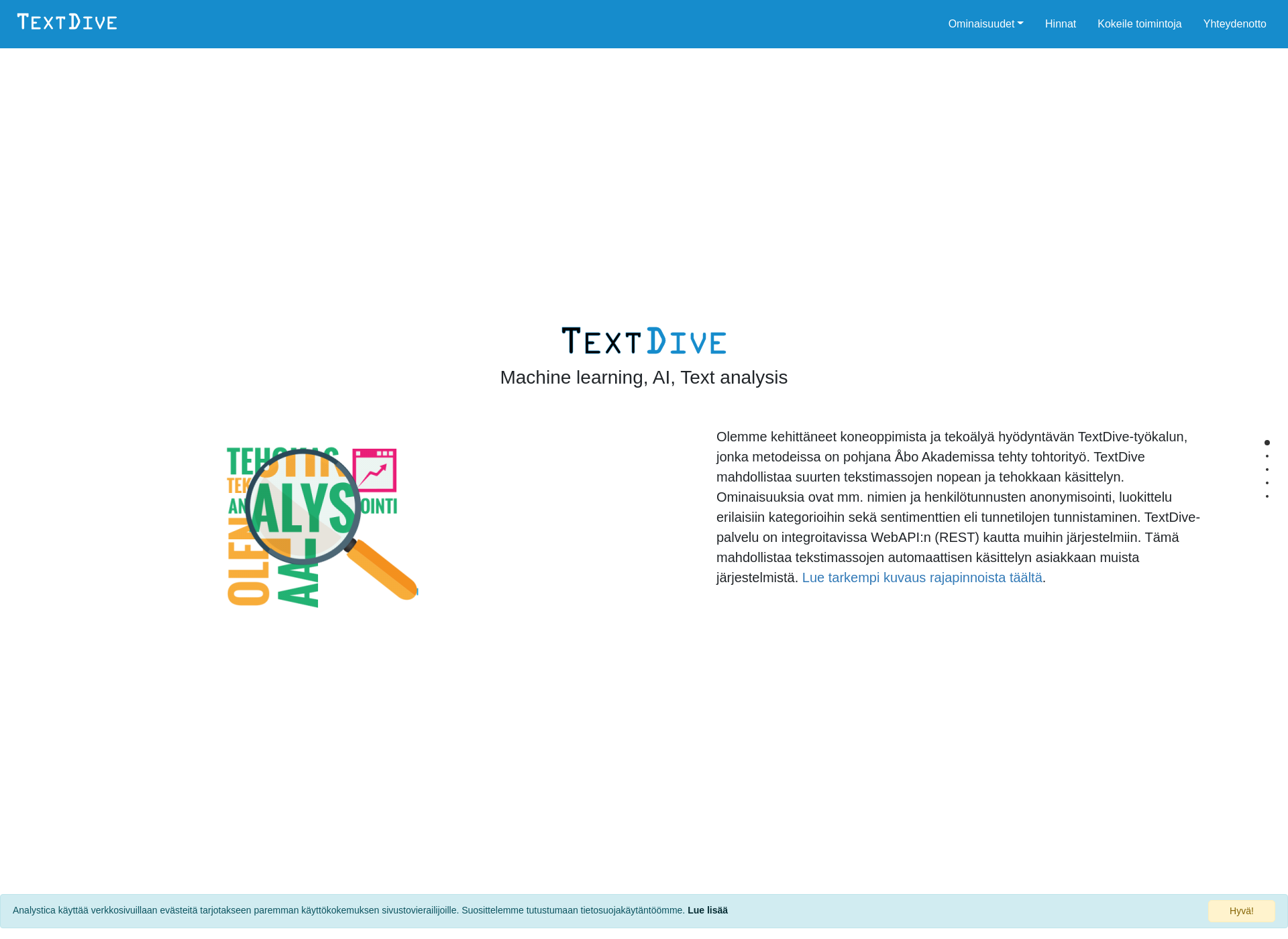 Screenshot for textdive.fi