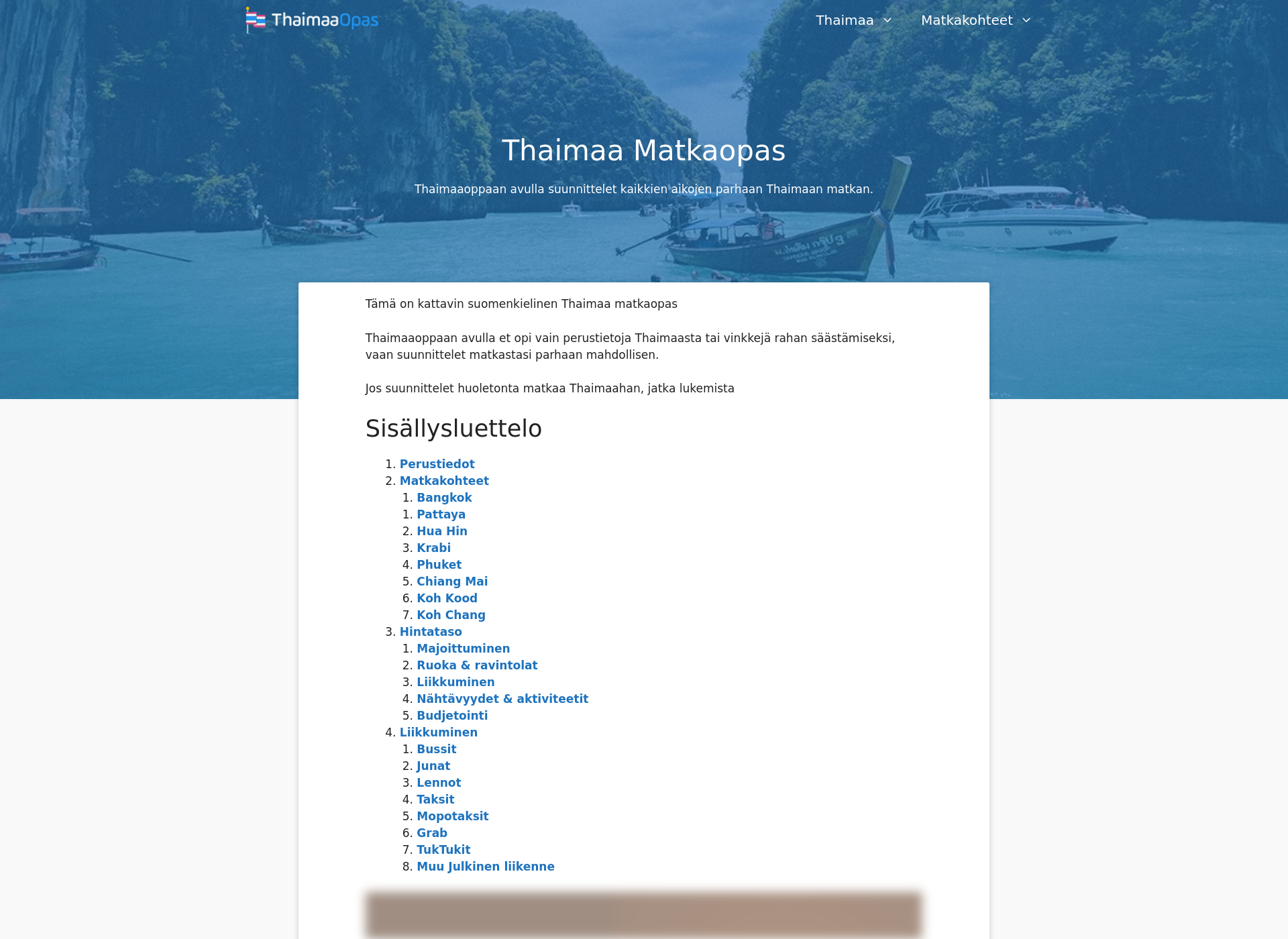 Screenshot for thaimaaopas.fi