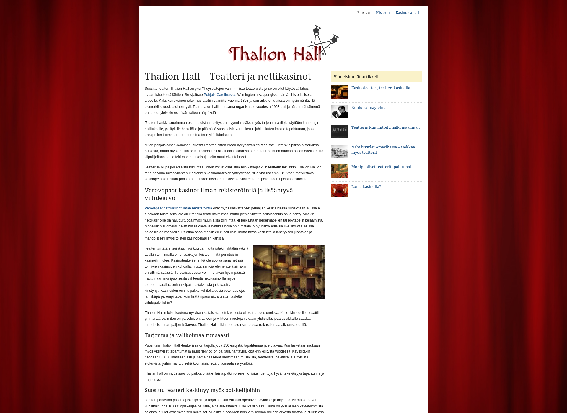Screenshot for thalionhall.fi