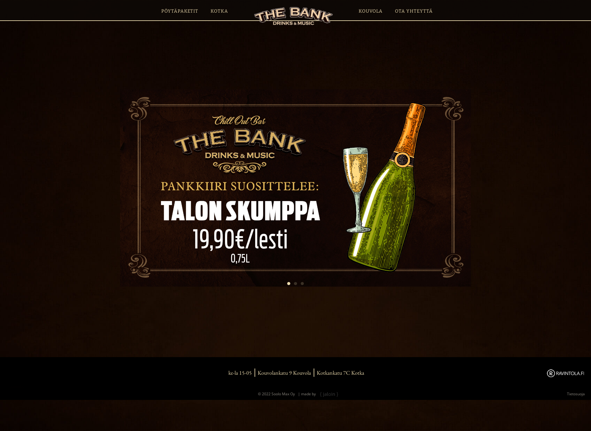 Screenshot for thebankravintola.fi