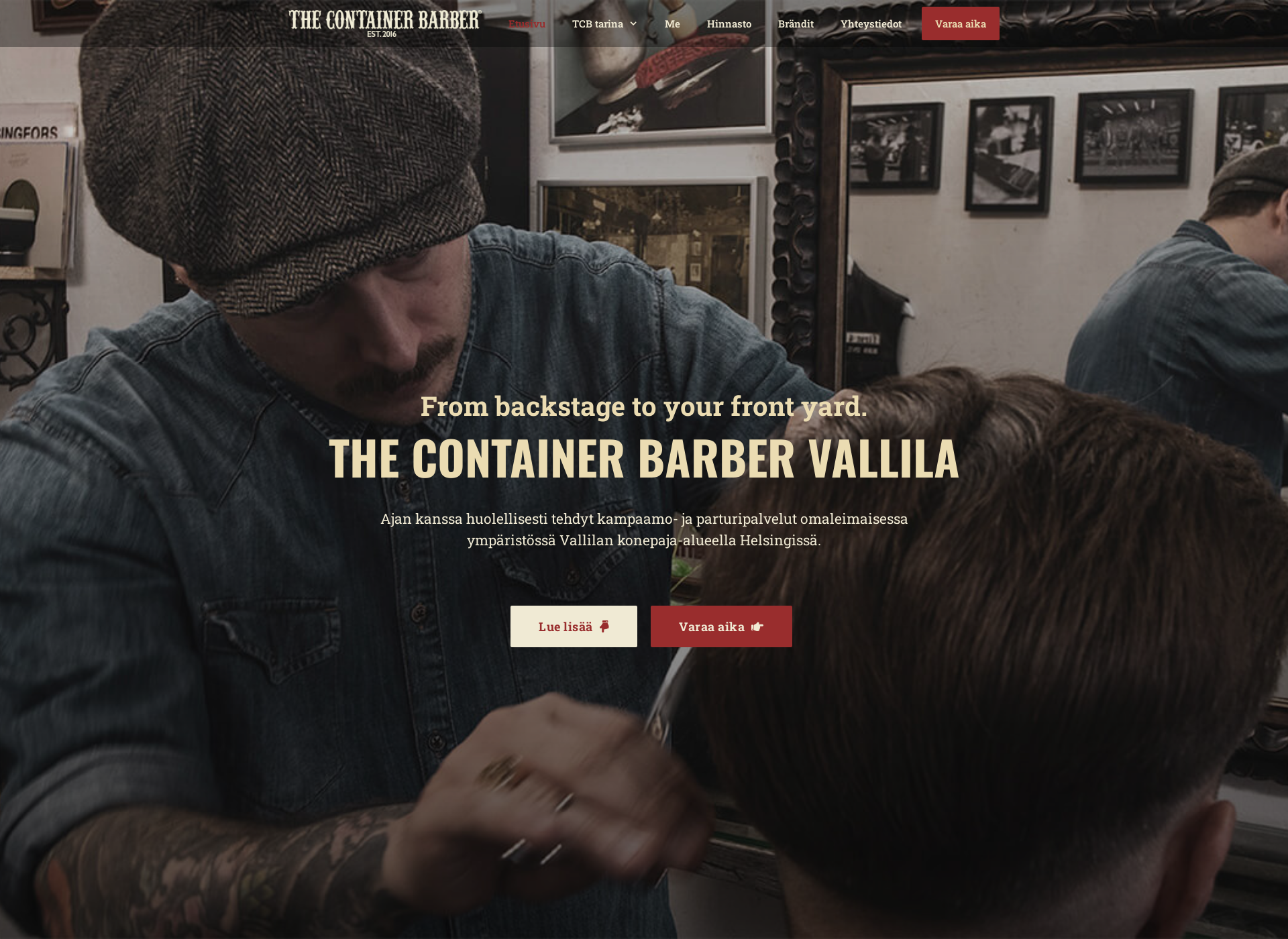 Screenshot for thecontainerbarber.fi