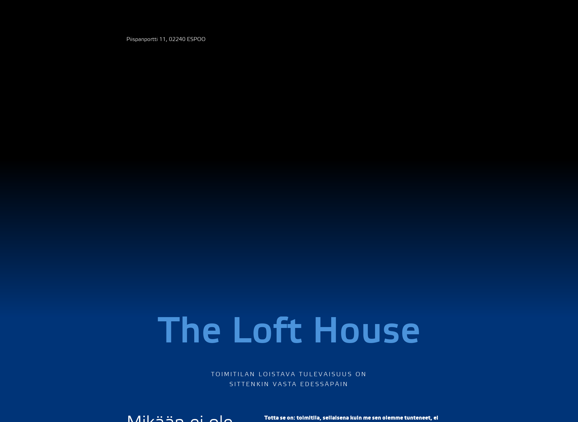 Skärmdump för thelofthouse.fi