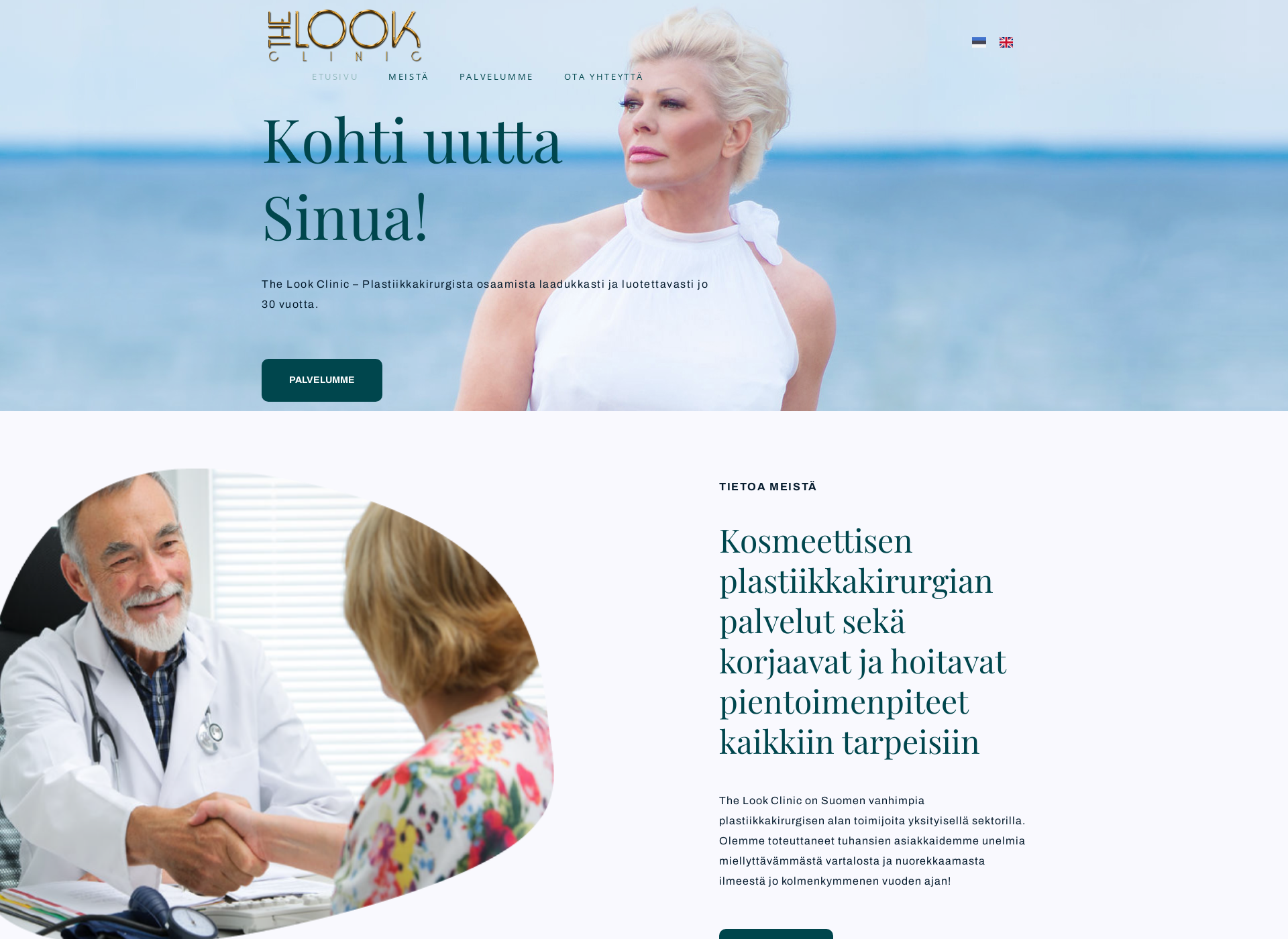 Skärmdump för thelookclinic.fi