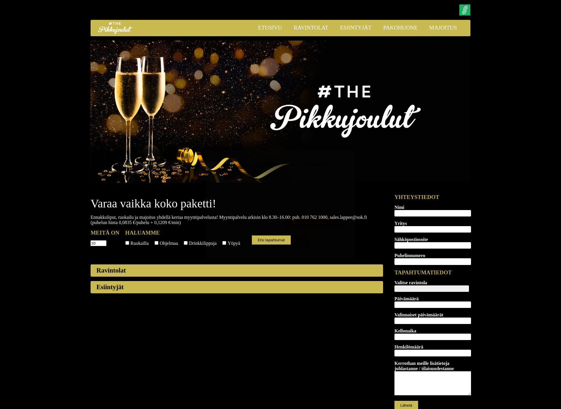 Screenshot for thepikkujoulut.fi