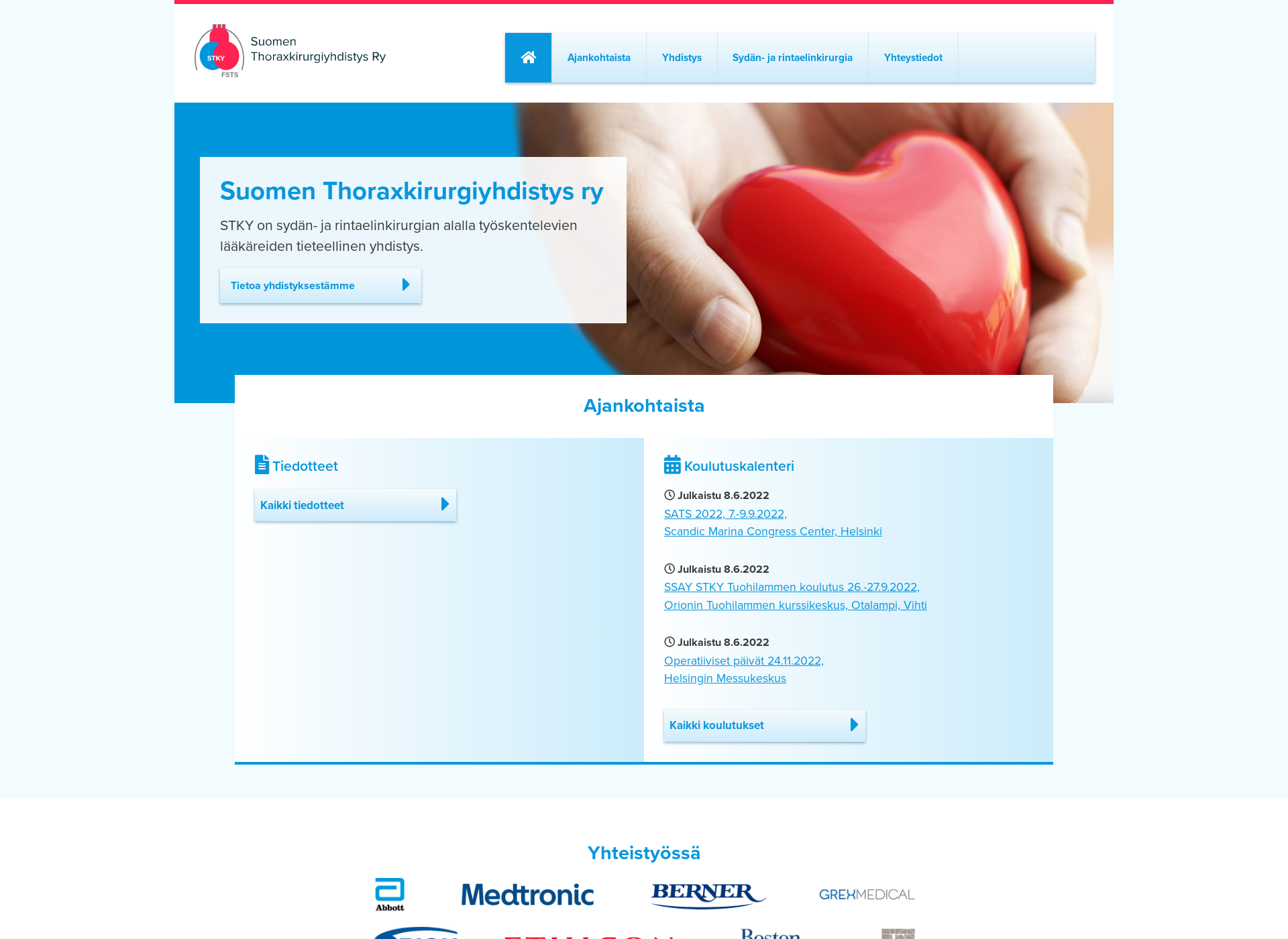 Screenshot for thoraxkirurgiyhdistys.fi