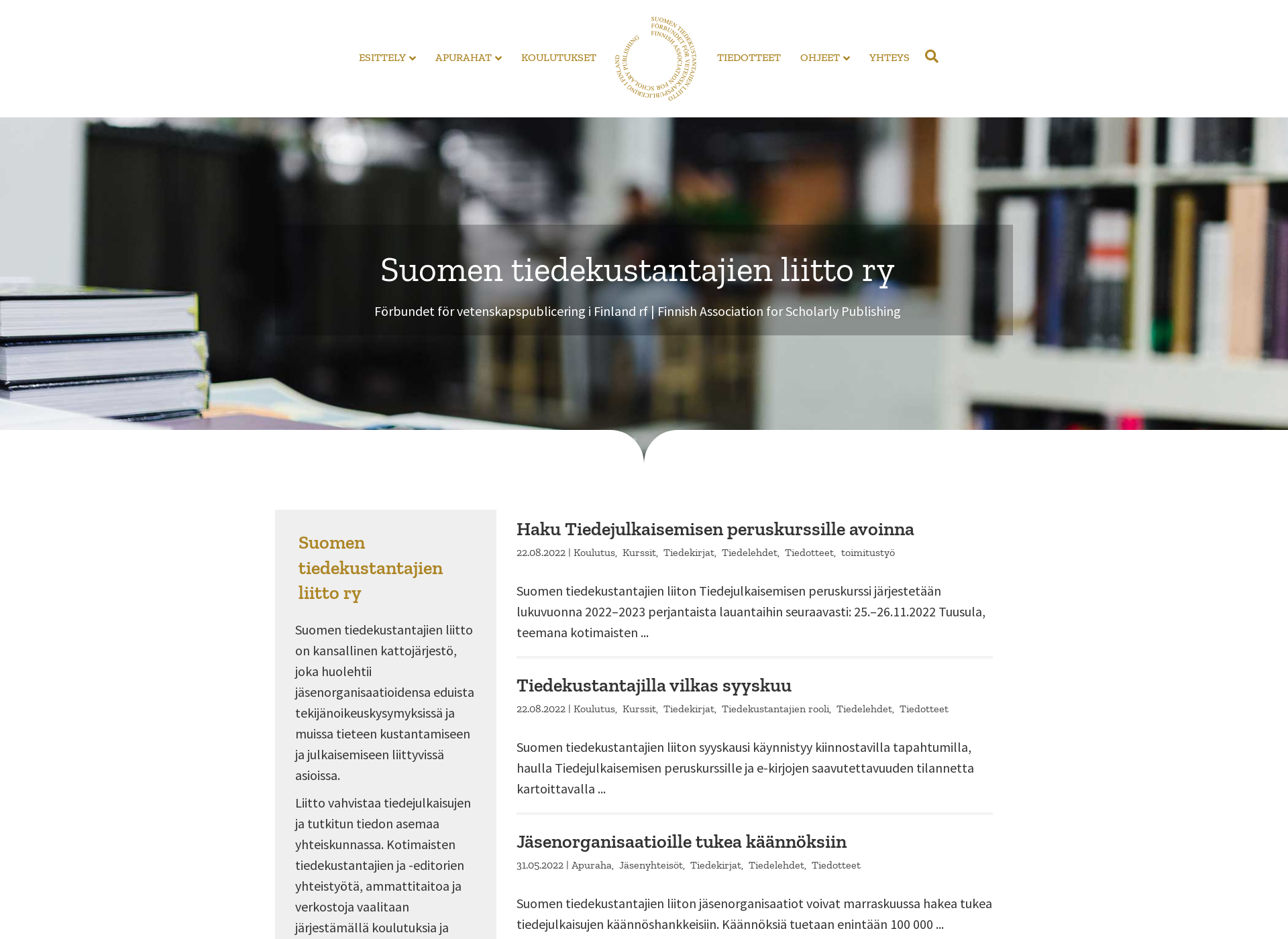 Screenshot for tiedekustantajat.fi