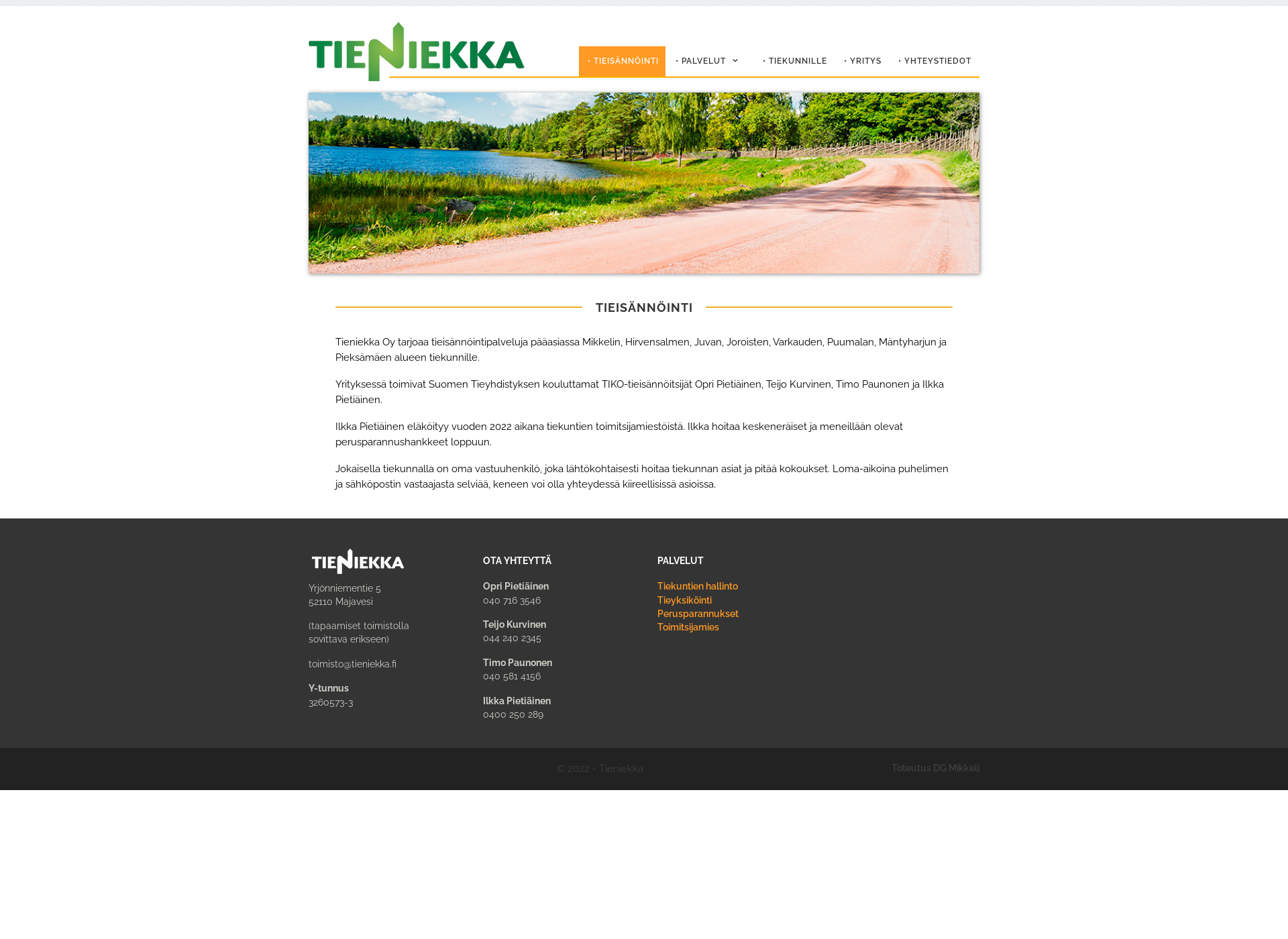 Screenshot for tieniekka.fi