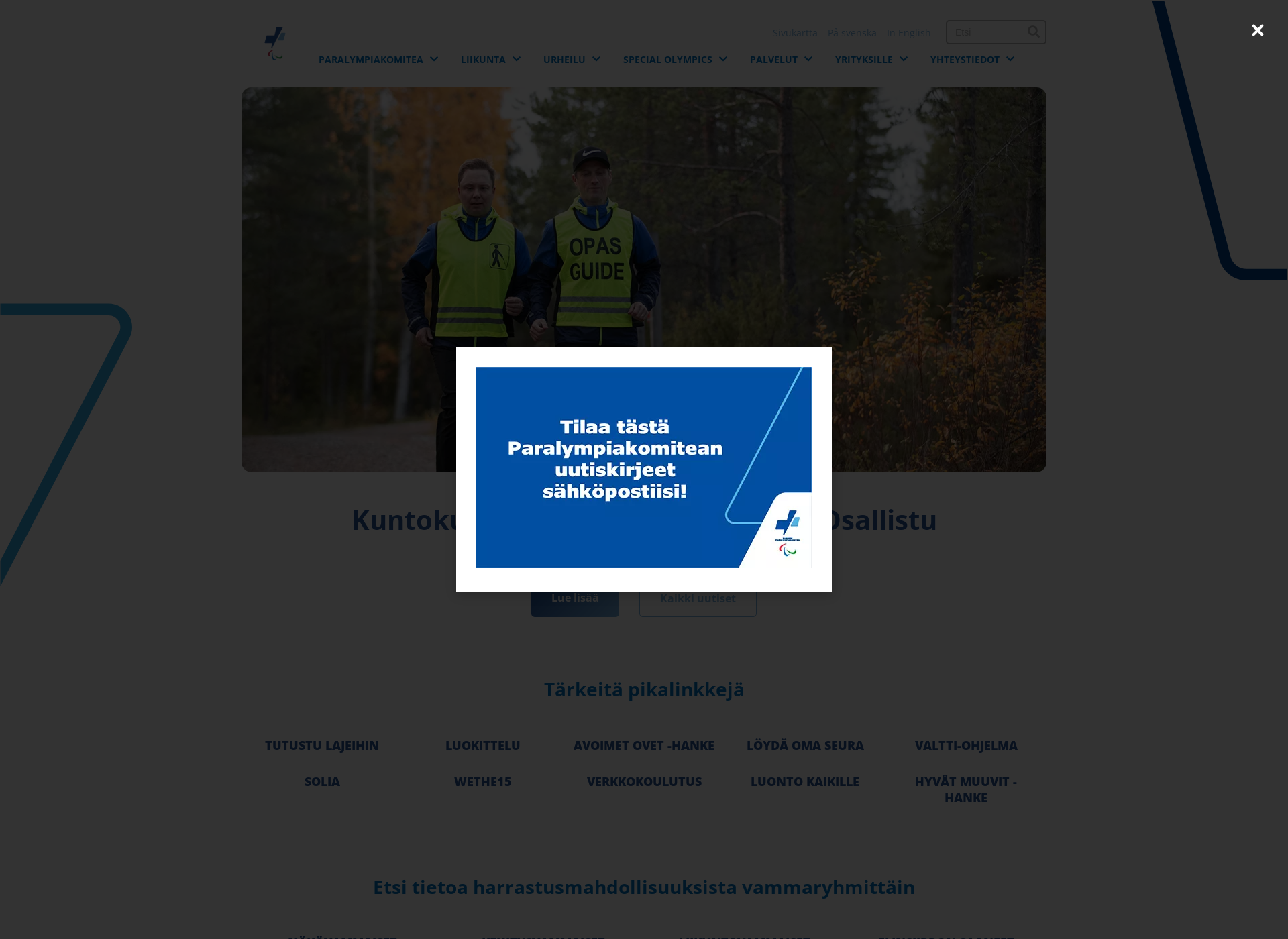 Skärmdump för tietahtiin.fi
