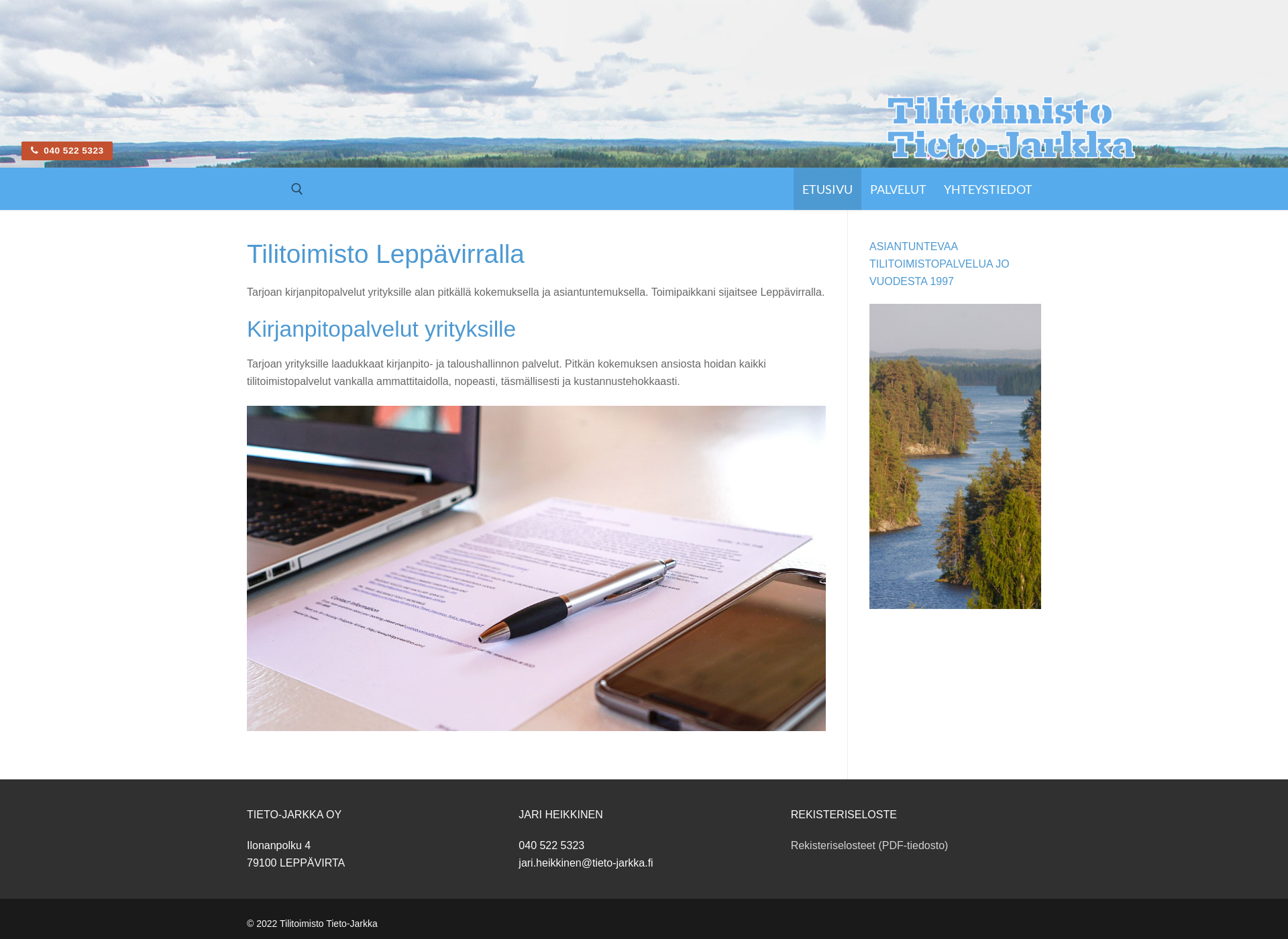 Skärmdump för tieto-jarkka.fi
