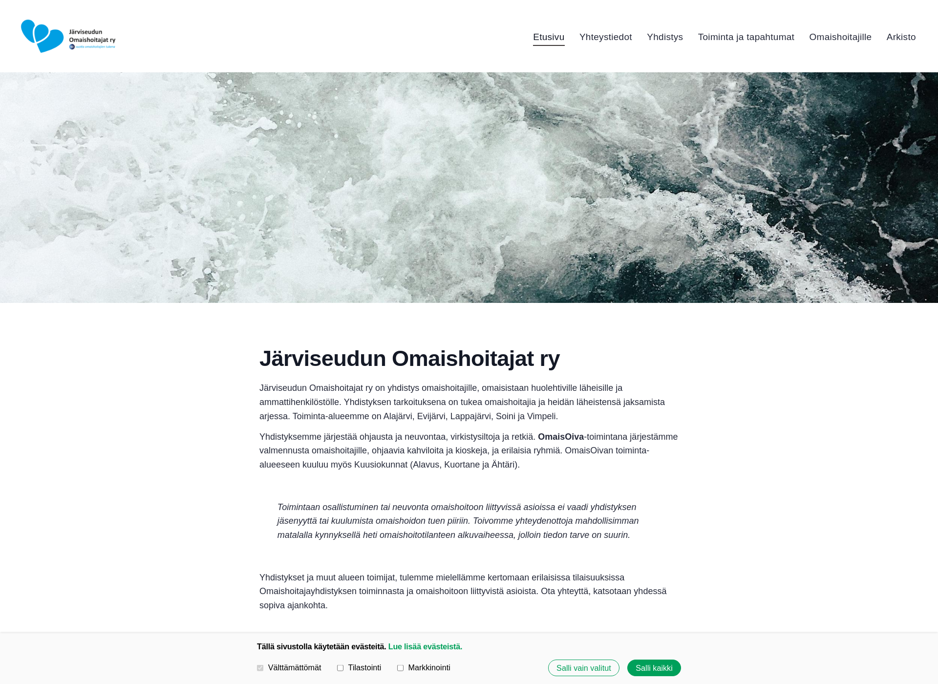 Screenshot for tietoaomaishoitajille.fi