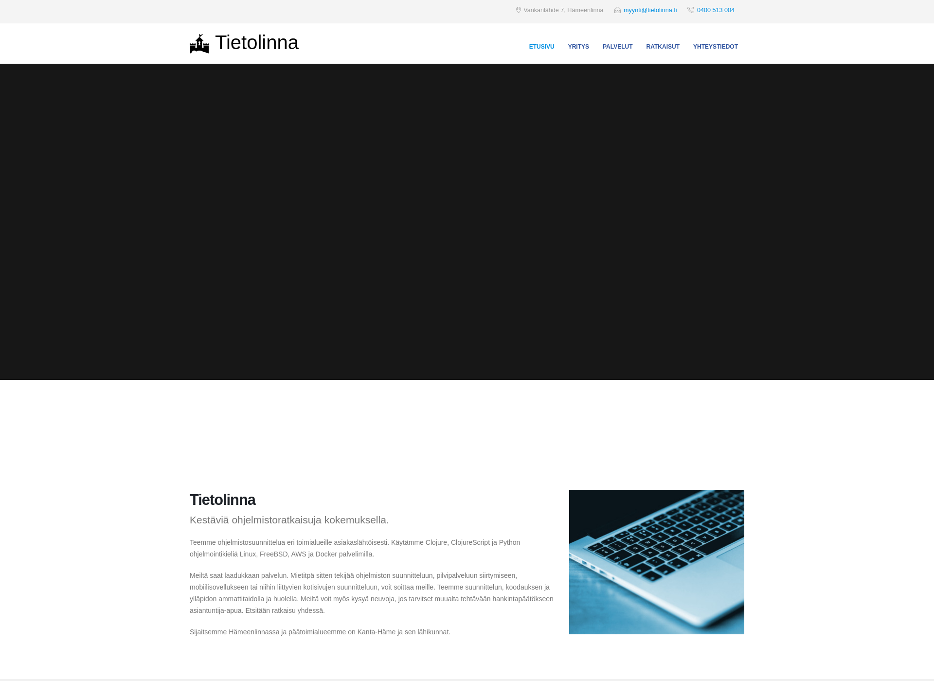 Screenshot for tietolinna.fi