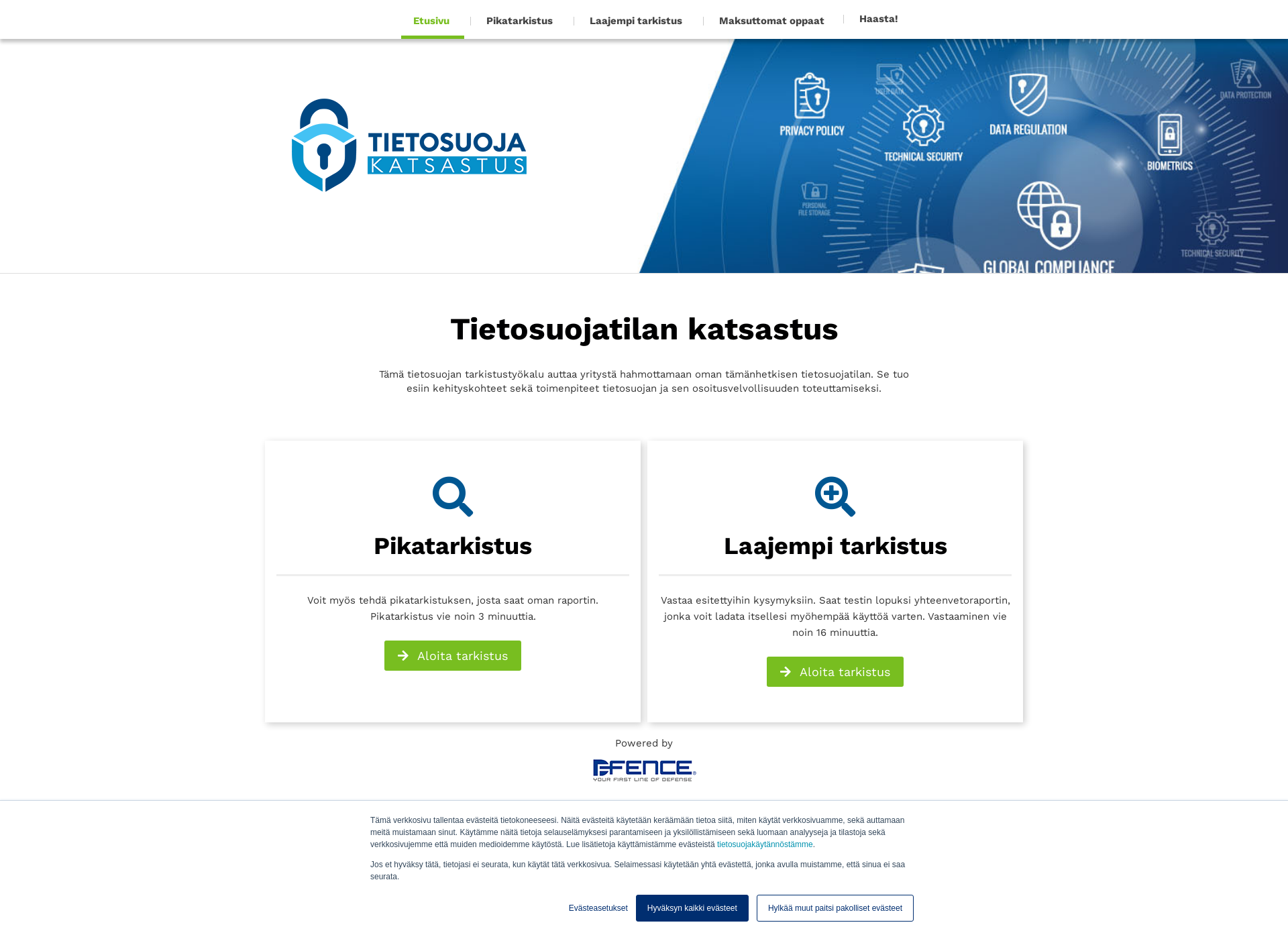 Screenshot for tietosuojakartoitus.fi