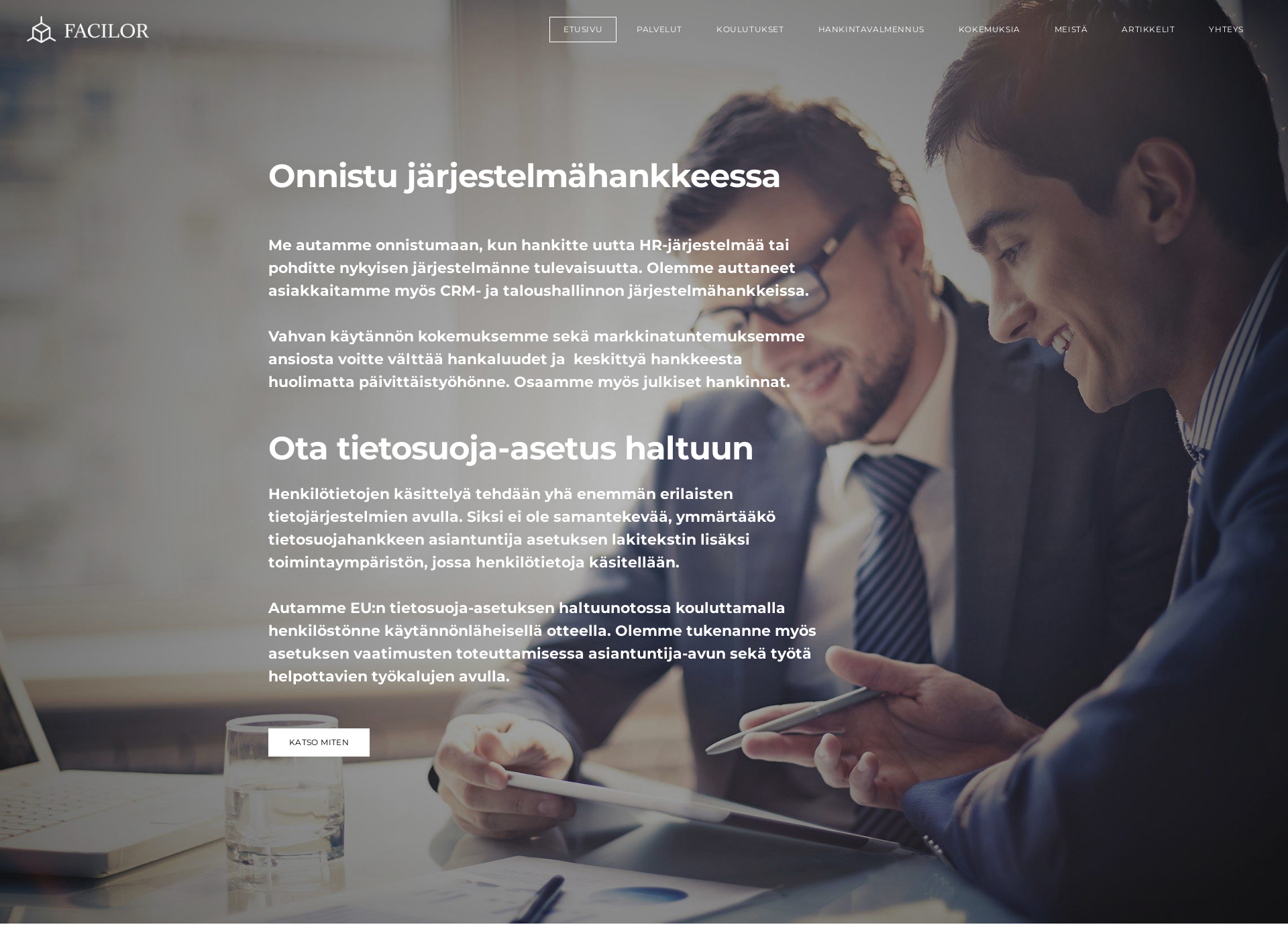 Screenshot for tietosuojassa.fi