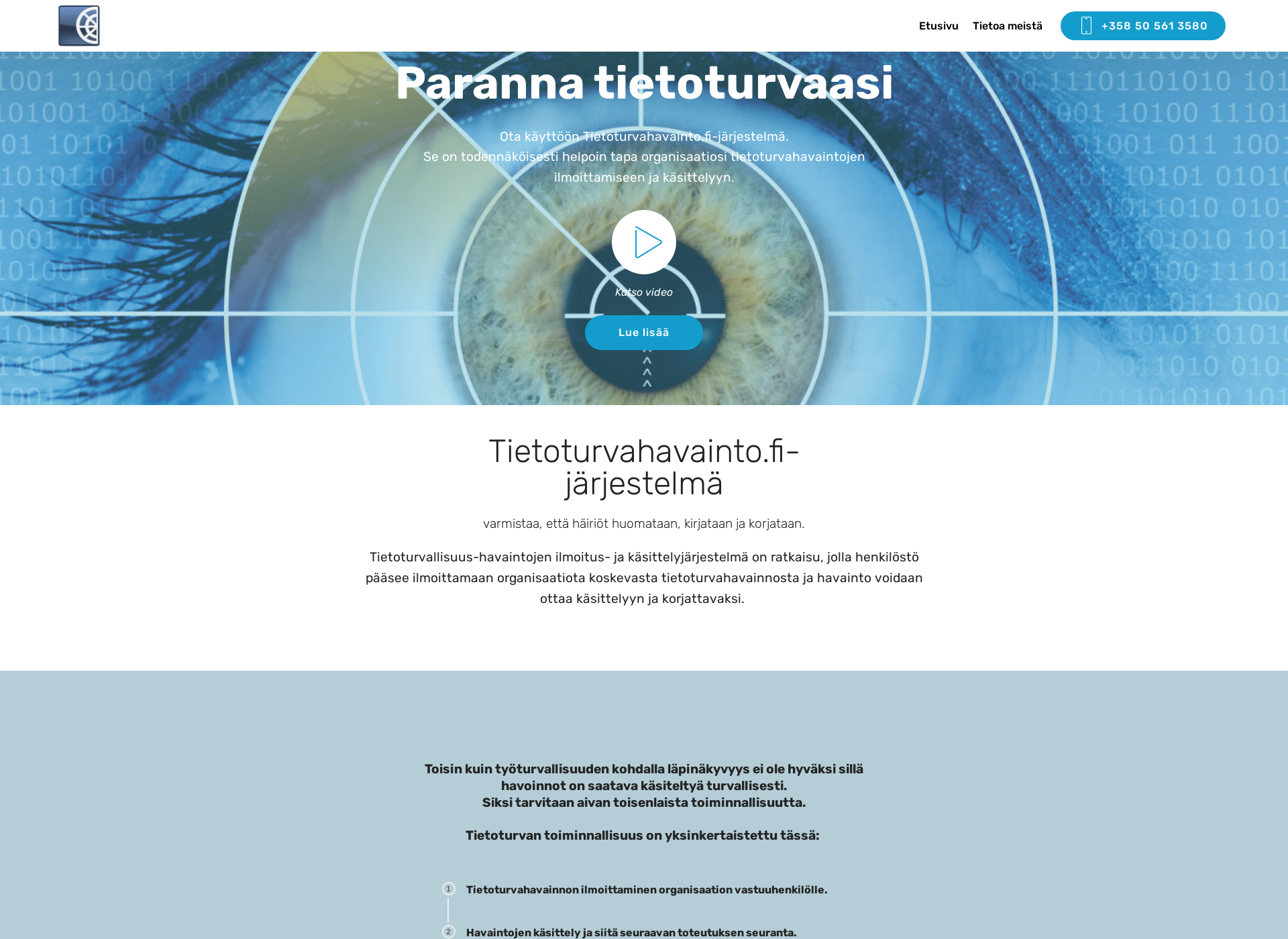 Screenshot for tietoturvahavainto.fi