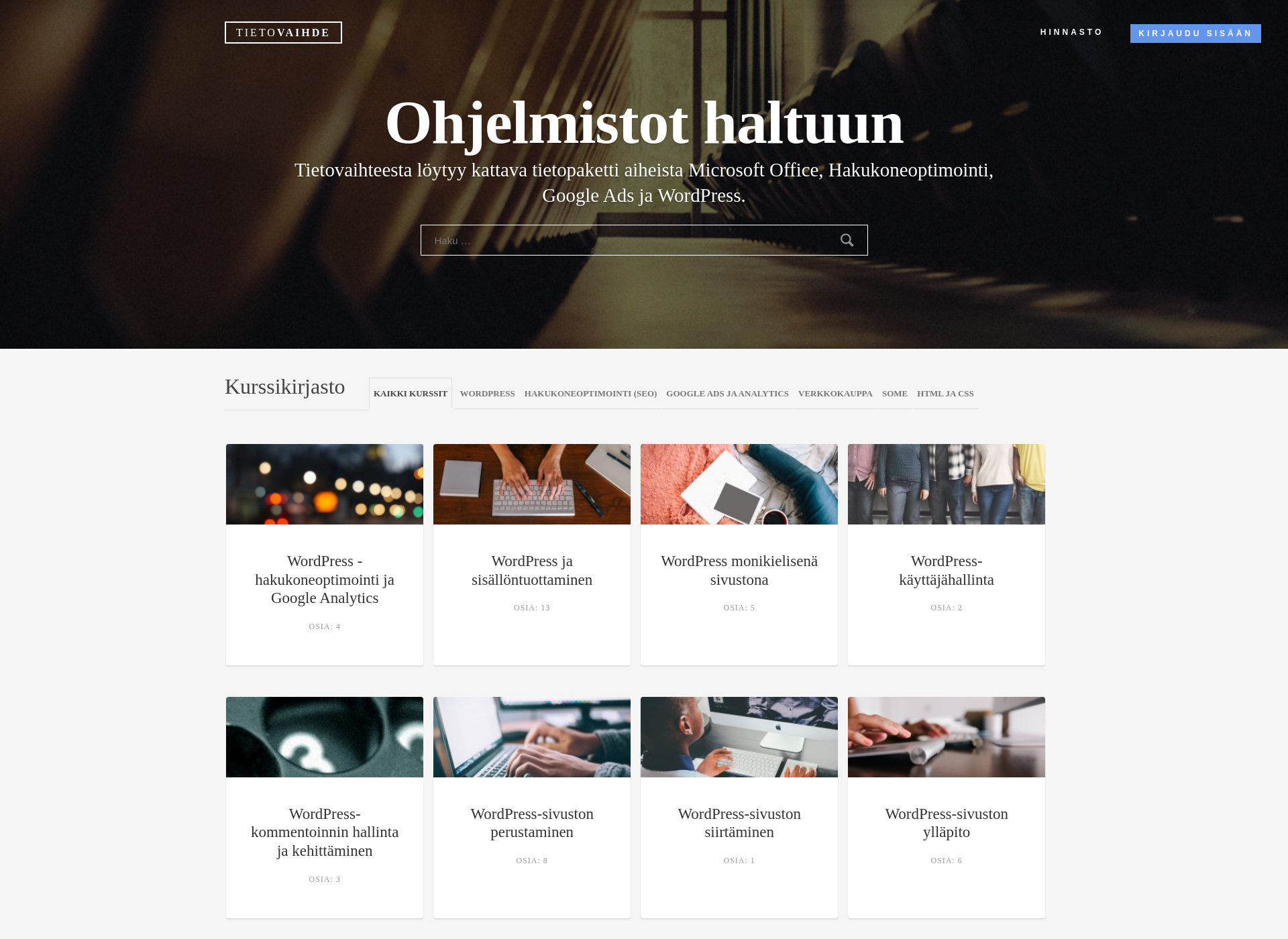 Screenshot for tietovaihde.fi