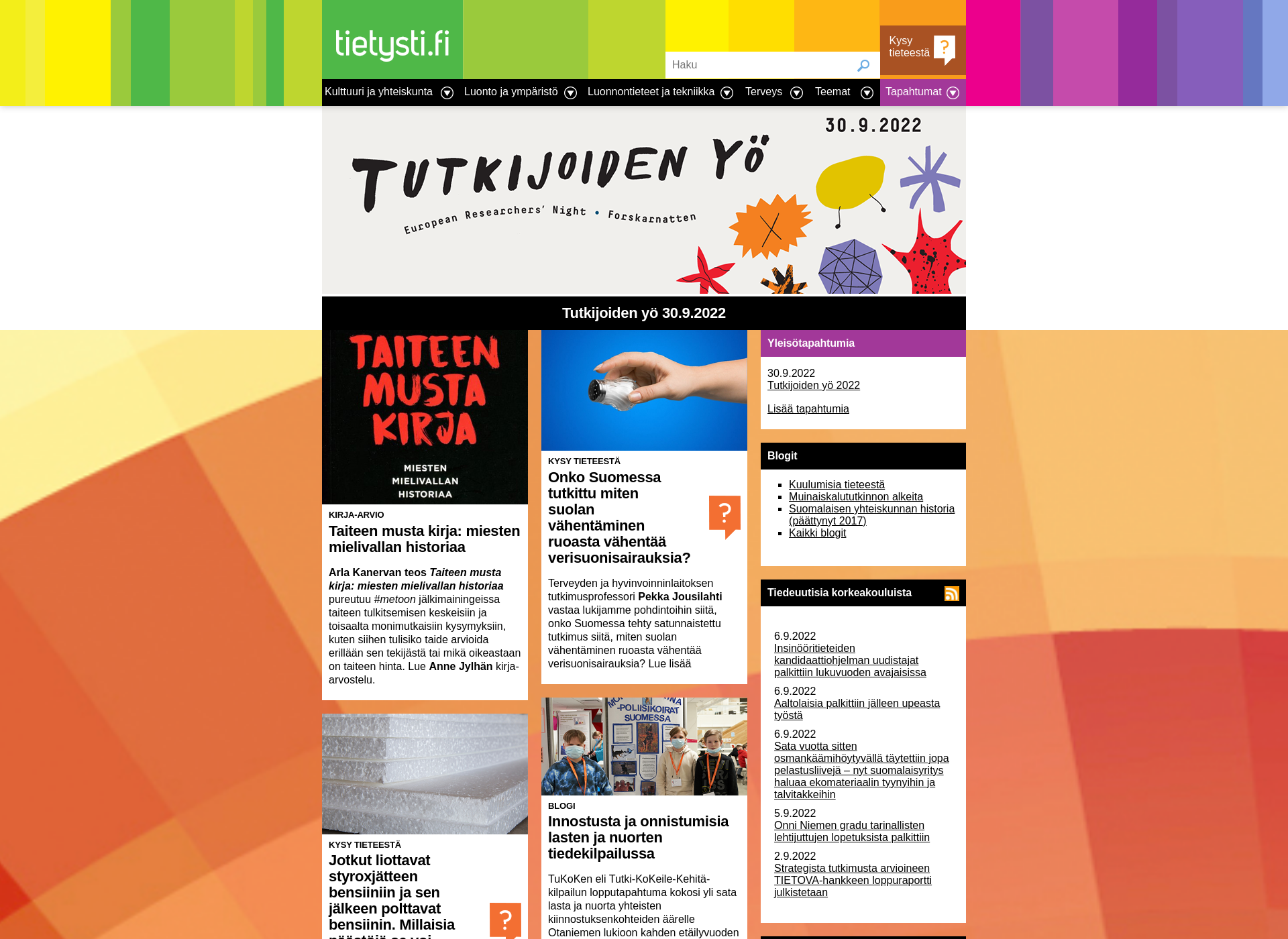 Screenshot for tietysti.fi