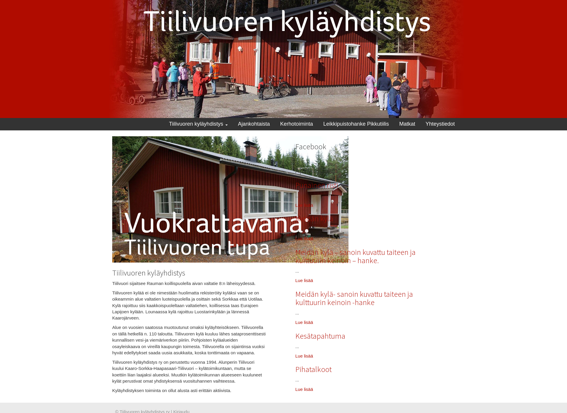 Skärmdump för tiilivuorenkylayhdistys.fi