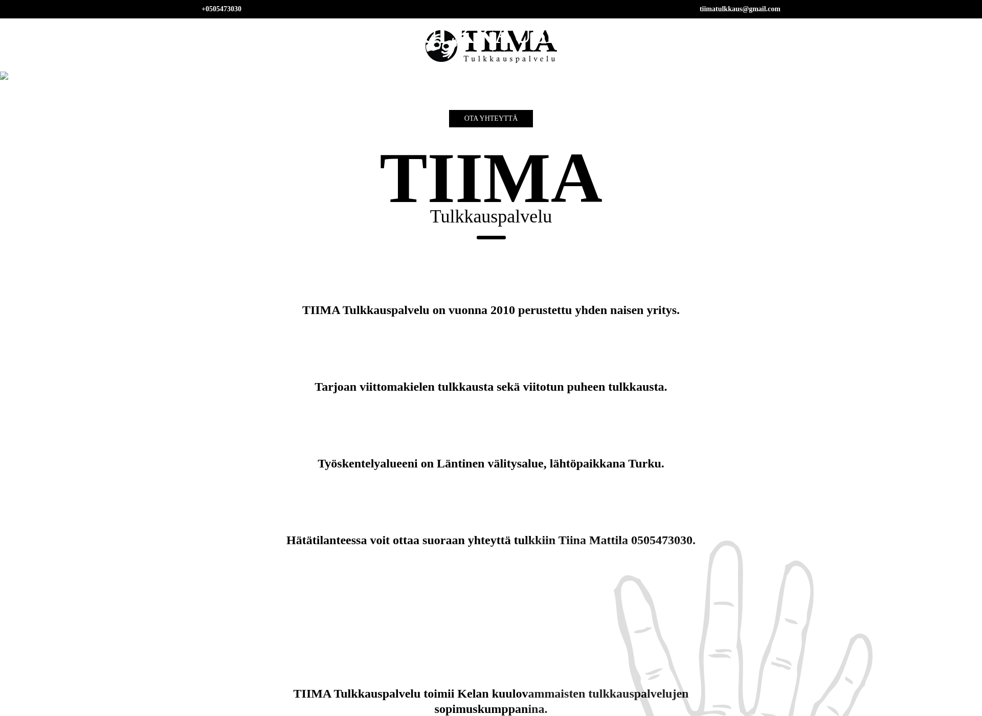 Screenshot for tiimatulkkaus.fi