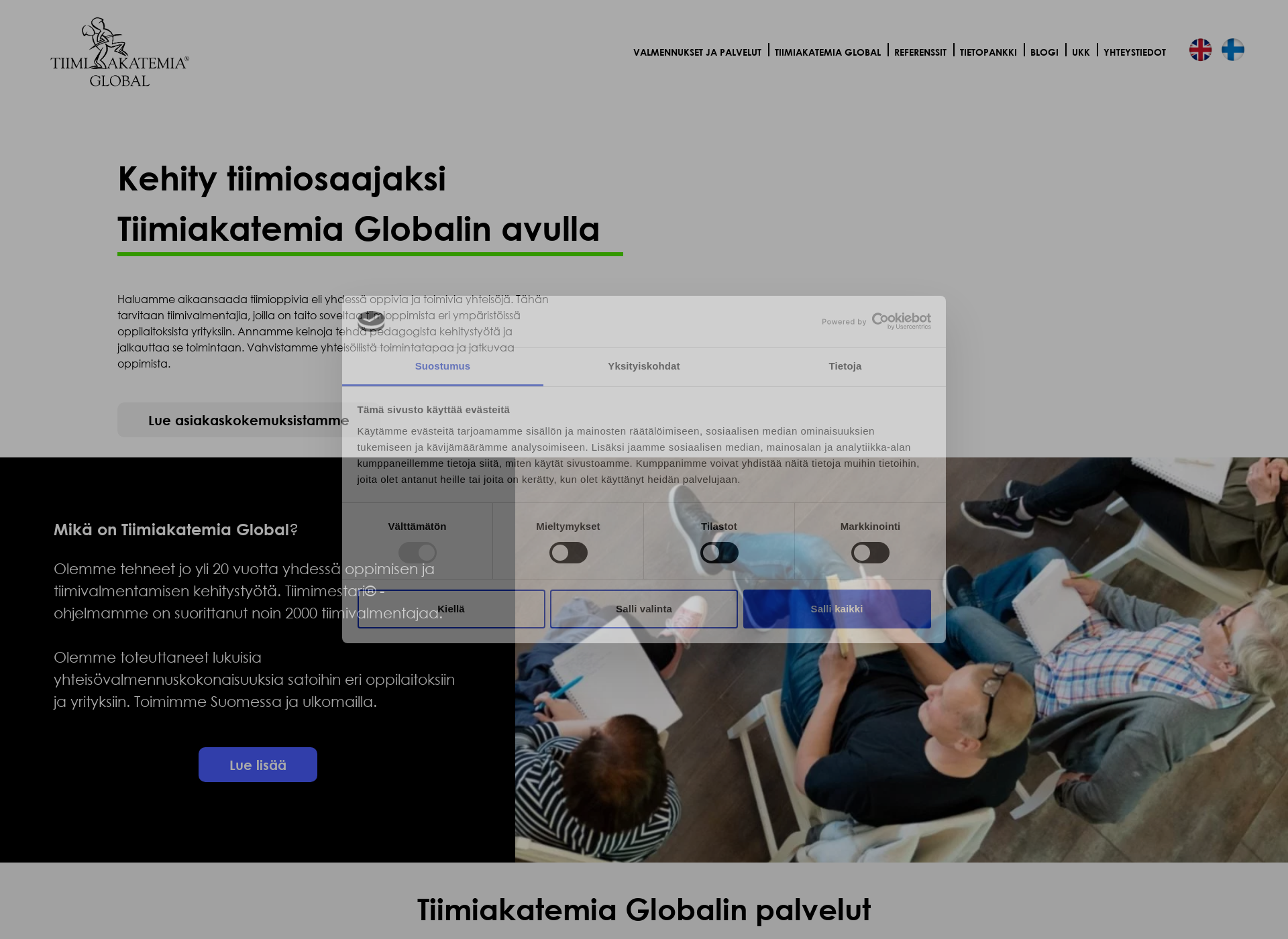 Screenshot for tiimiakatemia.com