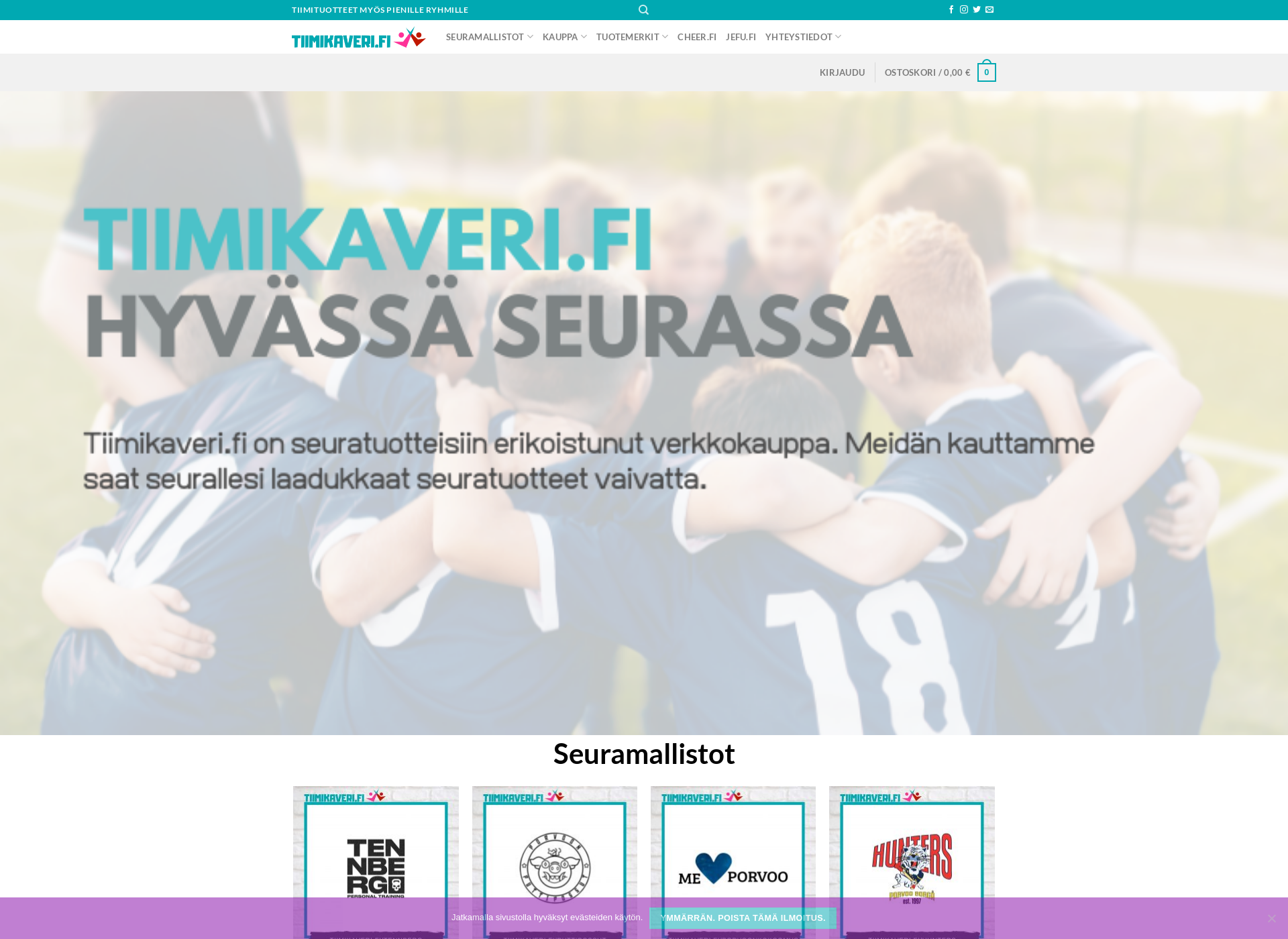 Skärmdump för tiimikaveri.fi