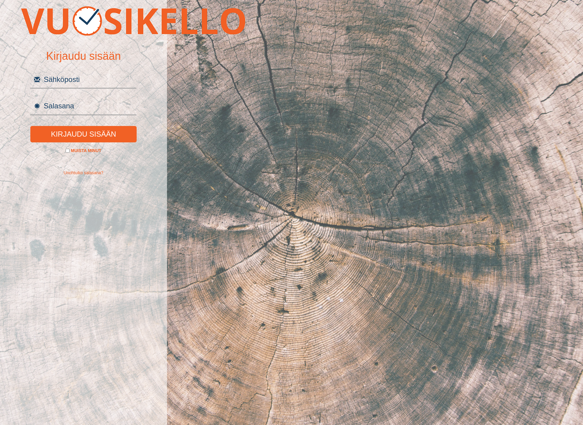 Skärmdump för tiimikello.fi