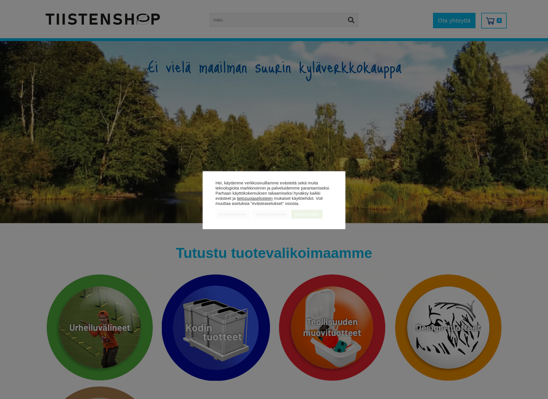 Skärmdump för tiistenshop.fi