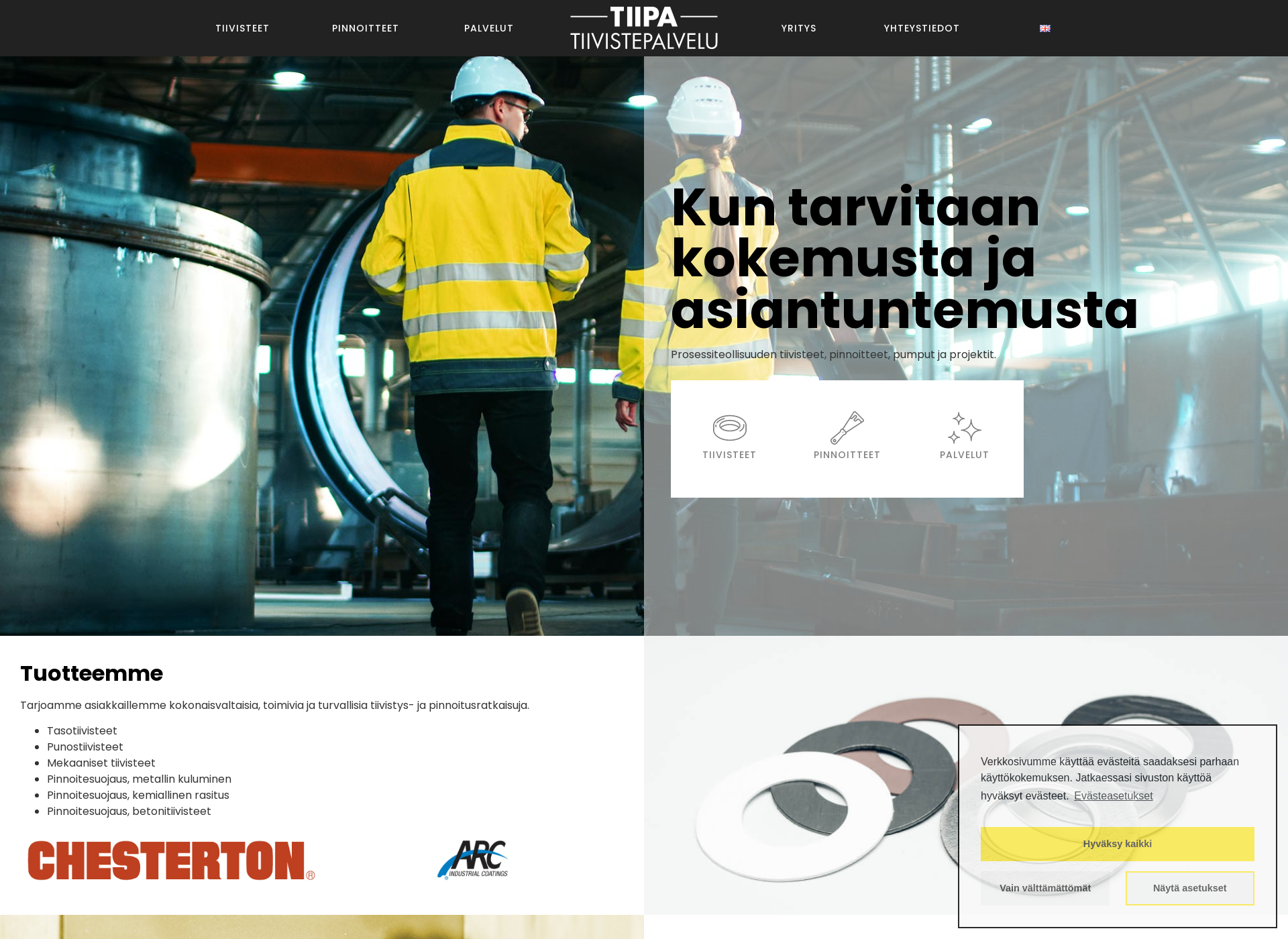 Skärmdump för tiivistepalvelu.fi