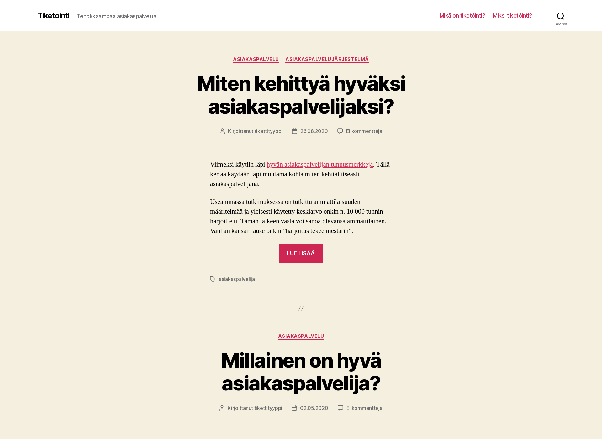 Screenshot for tiketöinti.fi