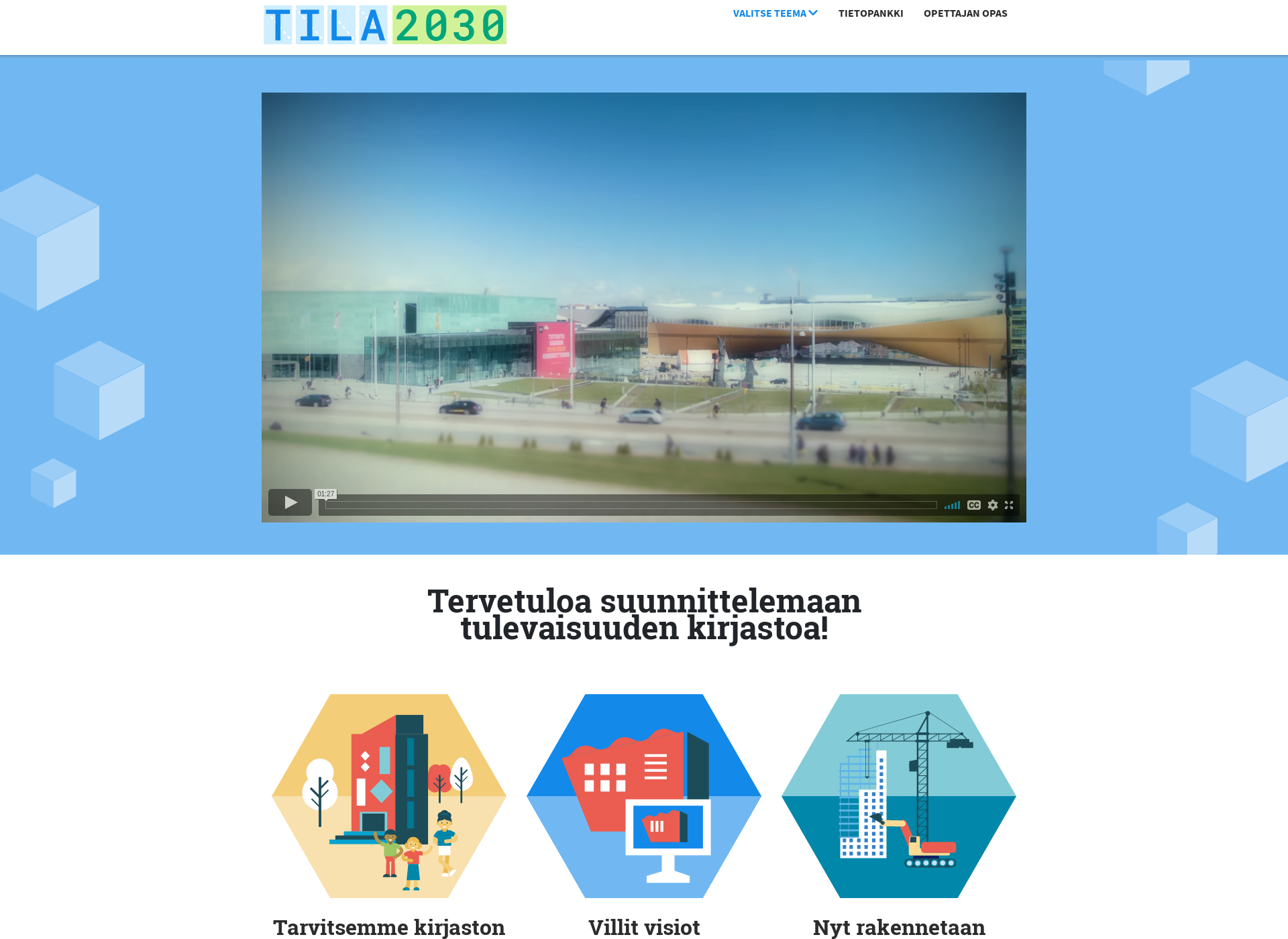 Skärmdump för tila2030.fi