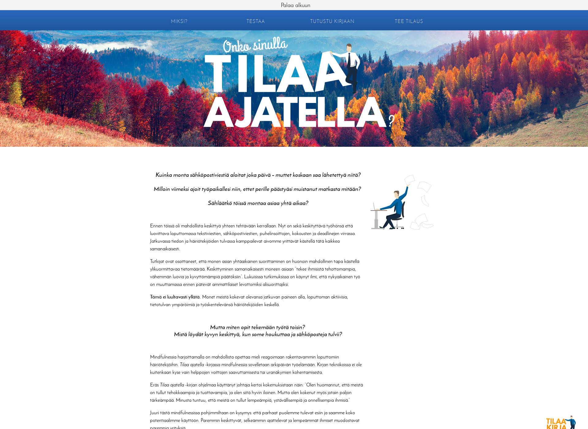 Skärmdump för tilaa-ajatella.fi