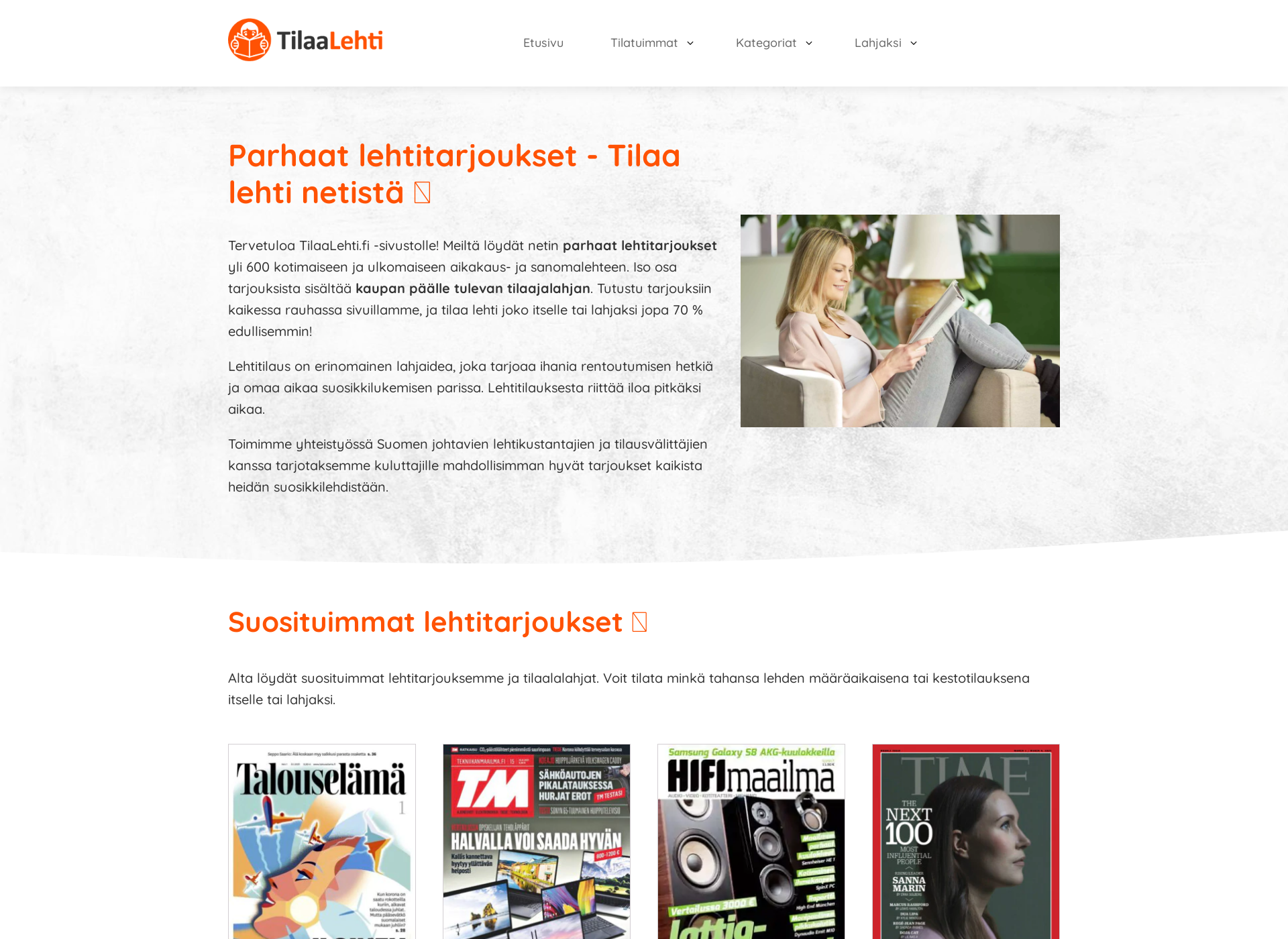 Screenshot for tilaalehti.fi