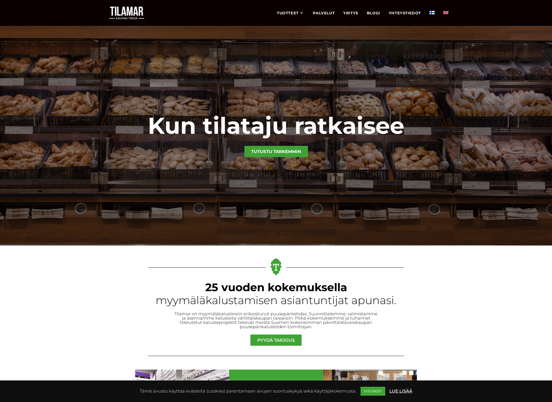 Skärmdump för tilamar.fi