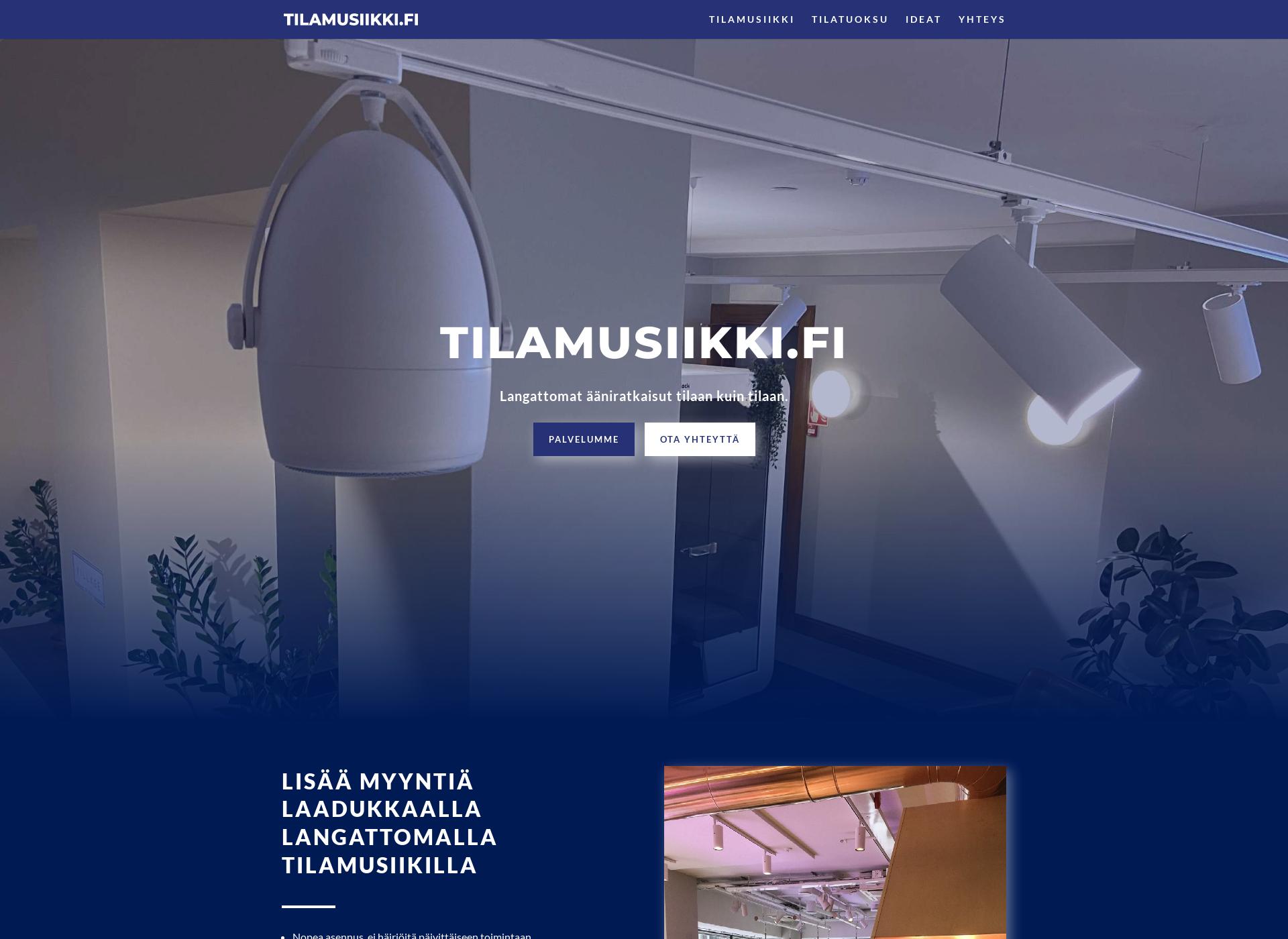 Skärmdump för tilamusiikki.fi