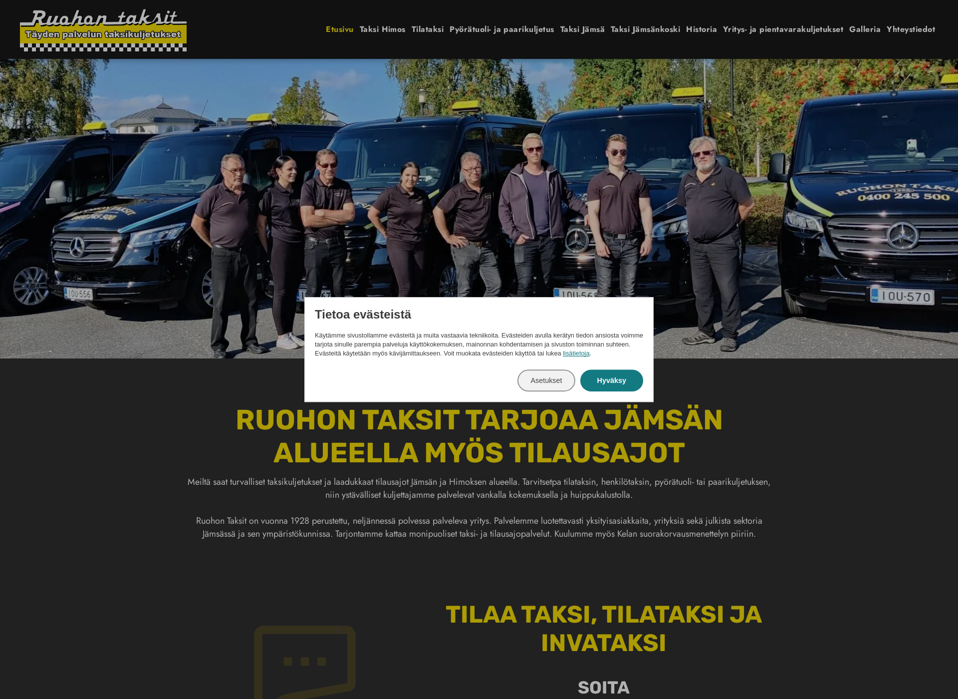 Screenshot for tilataksihimos.fi