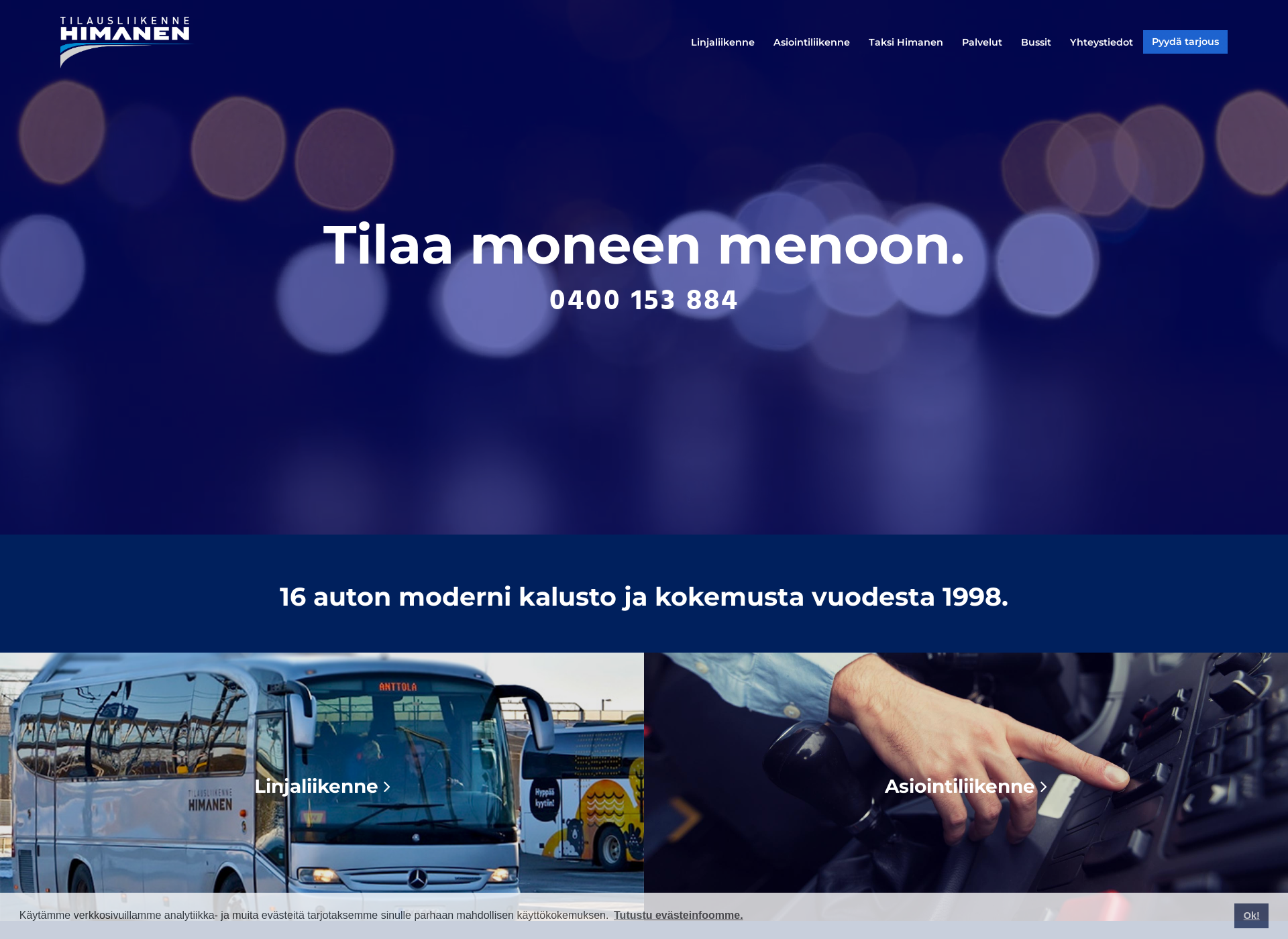 Screenshot for tilausliikennehimanen.fi