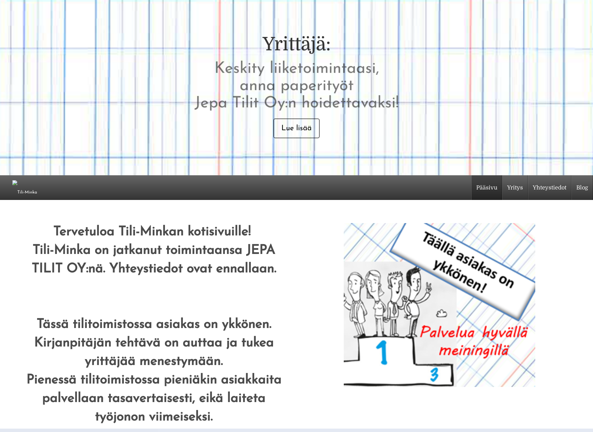 Screenshot for tili-minka.fi