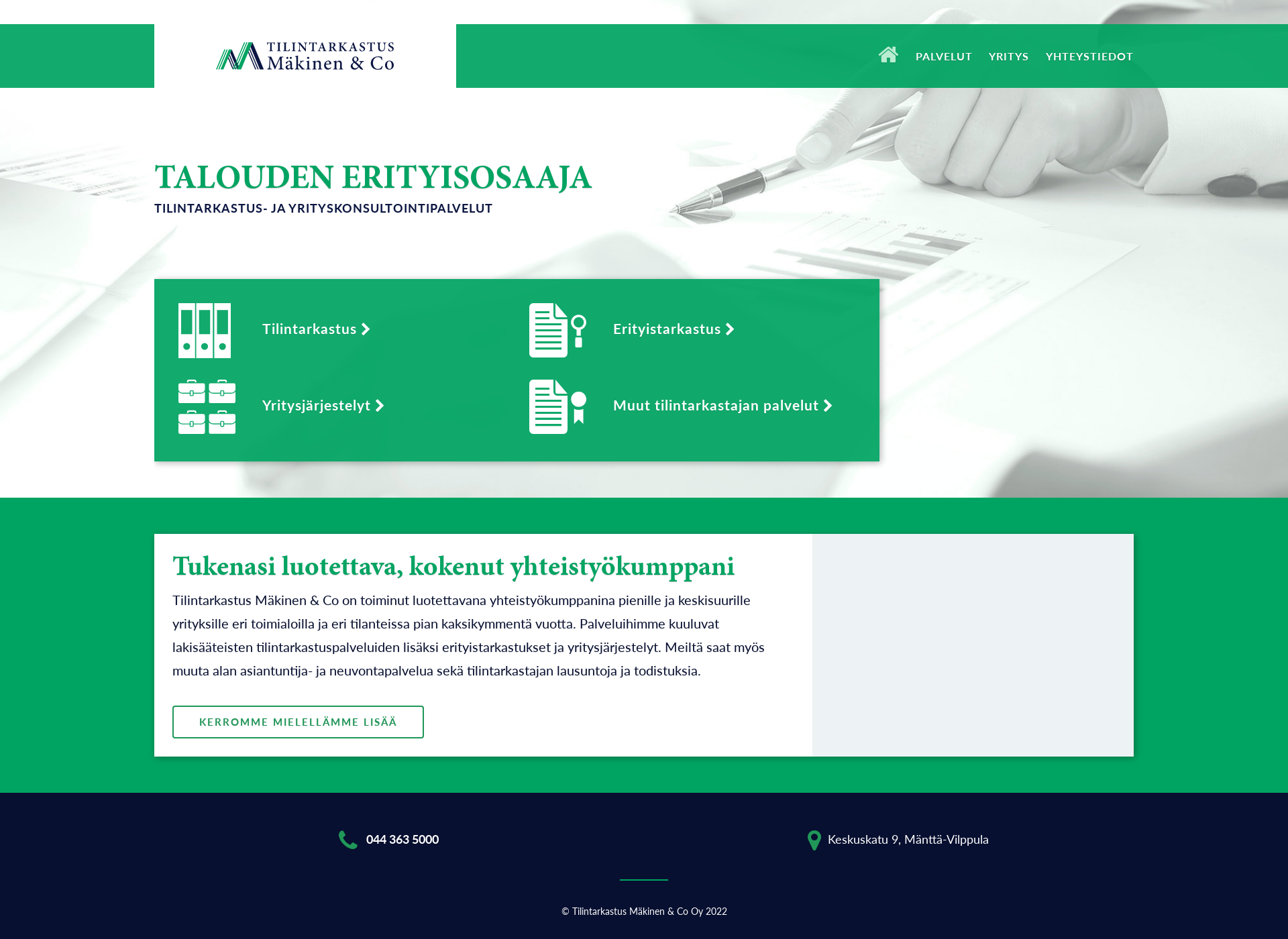 Skärmdump för tili-visio.fi
