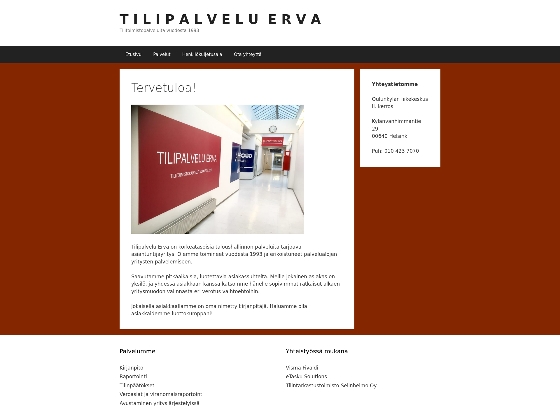 Screenshot for tilierva.fi