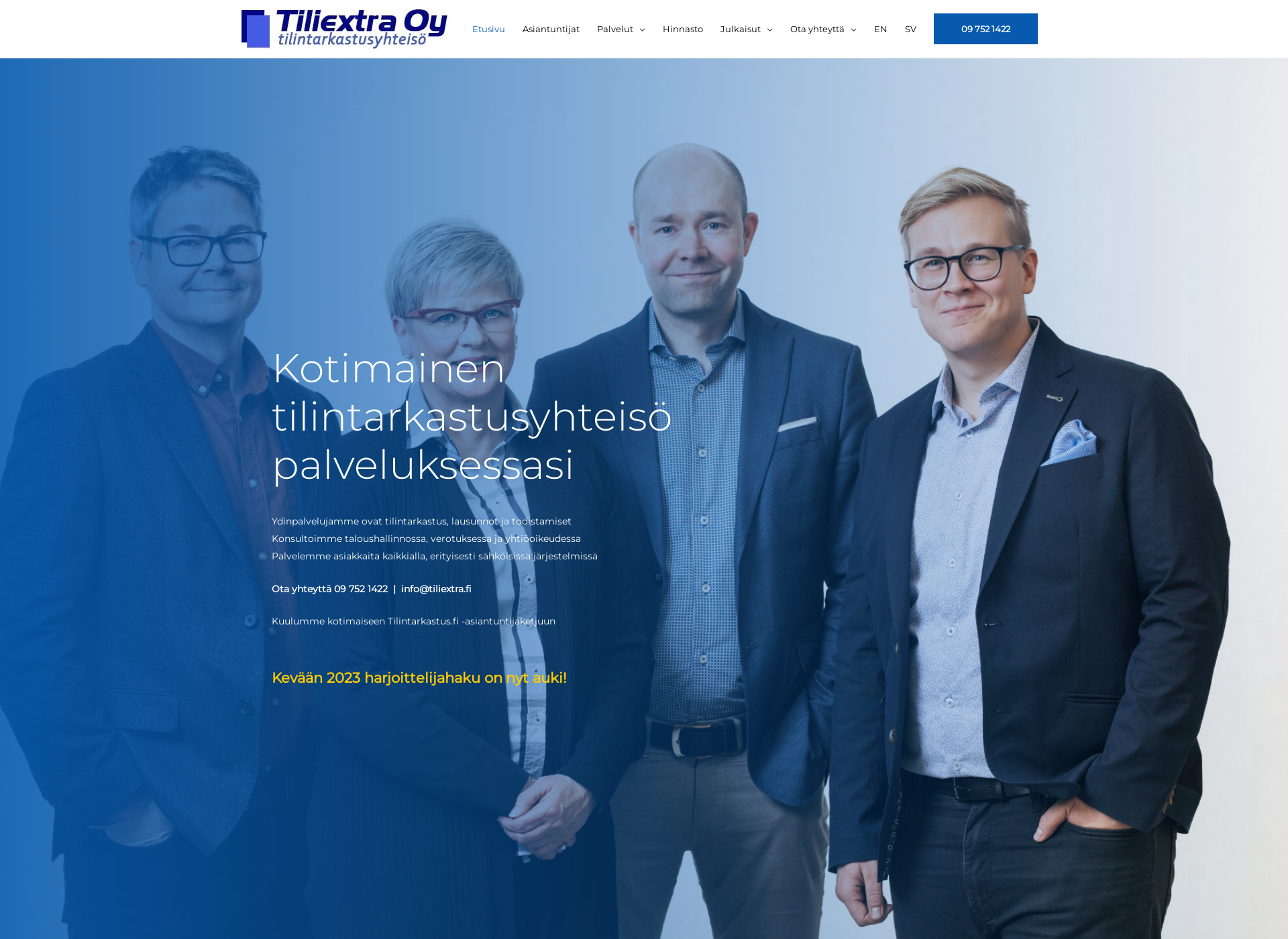 Skärmdump för tiliextra.fi