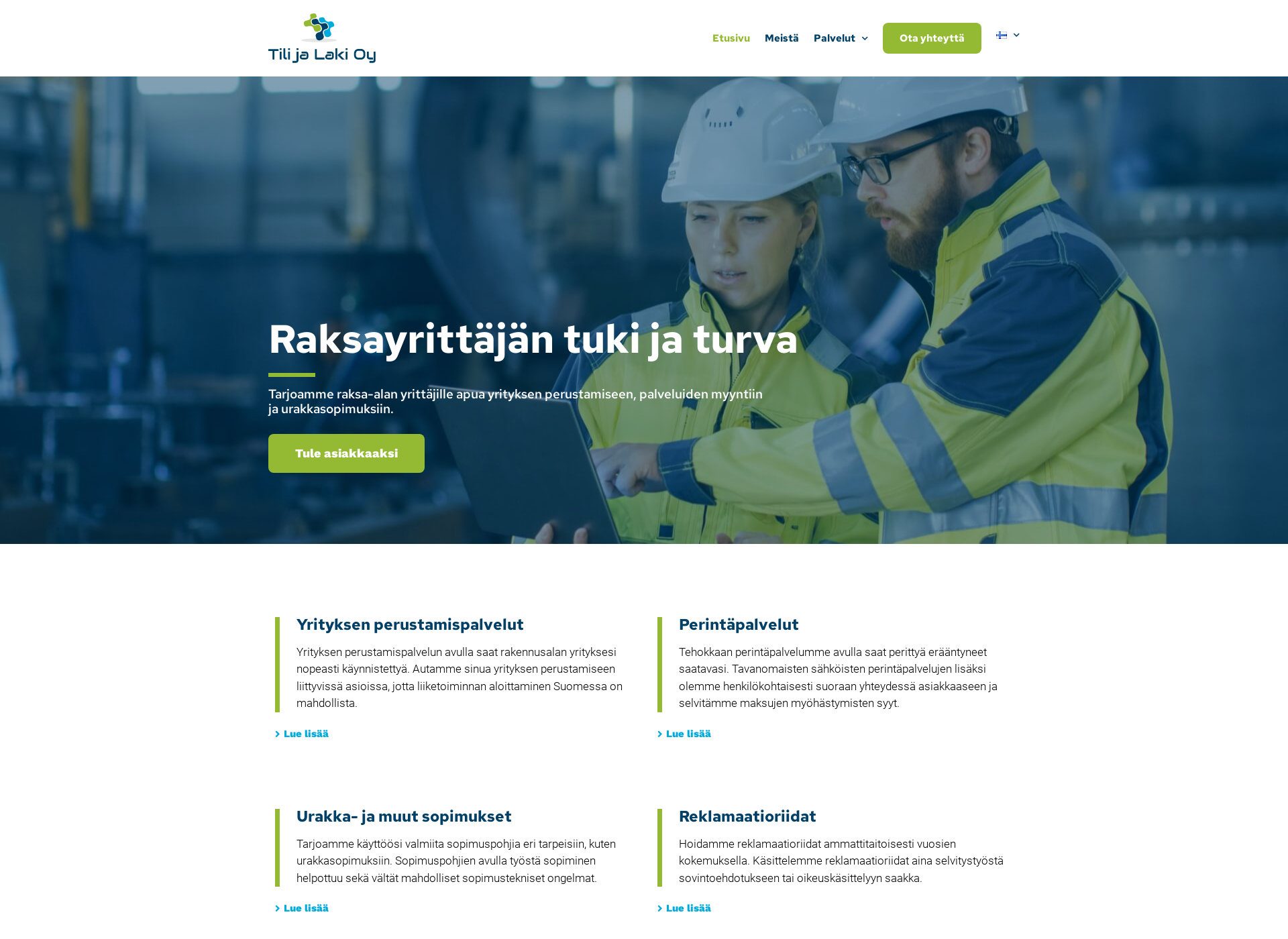 Screenshot for tililaki.fi