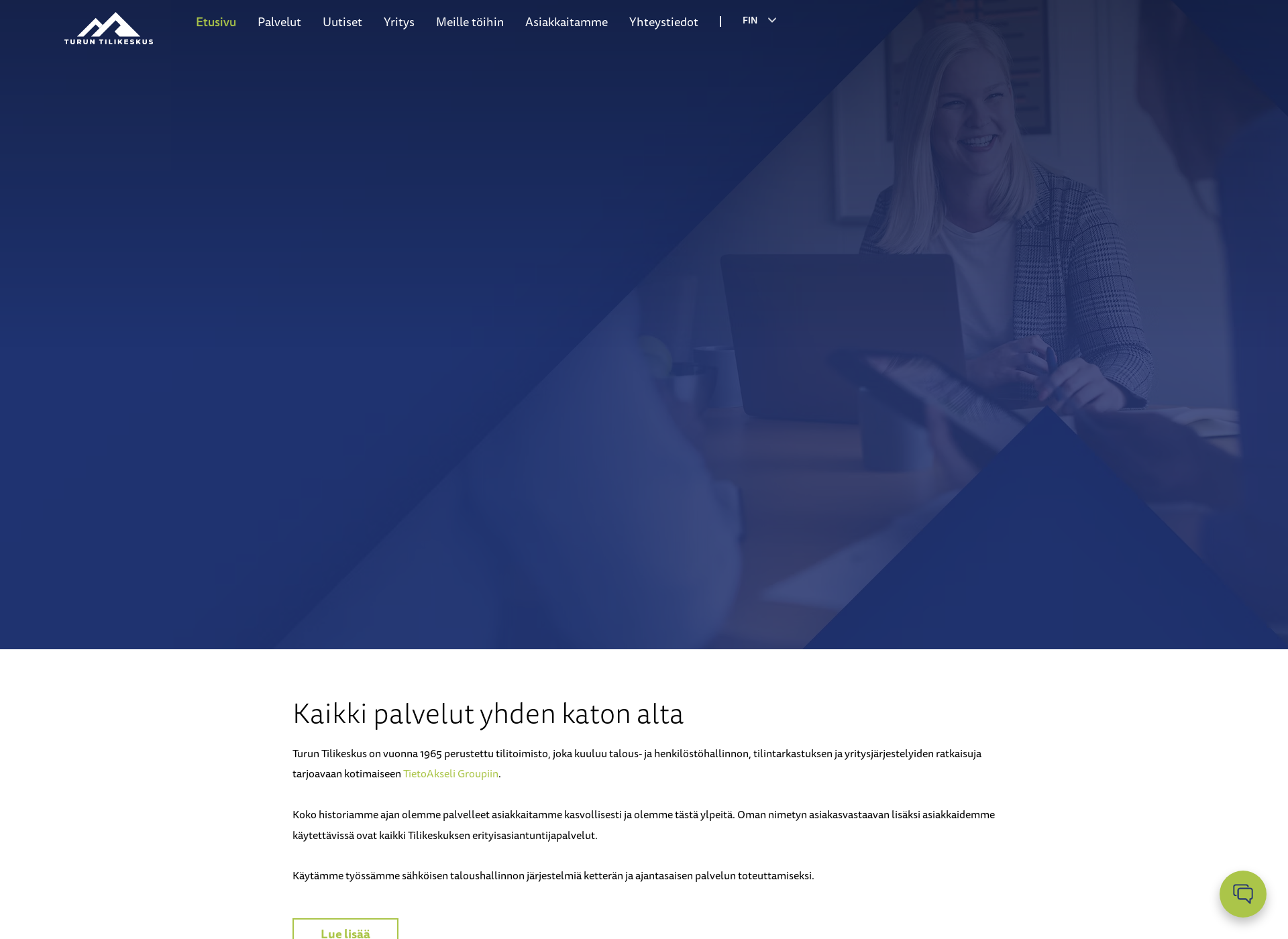 Skärmdump för tilini.fi